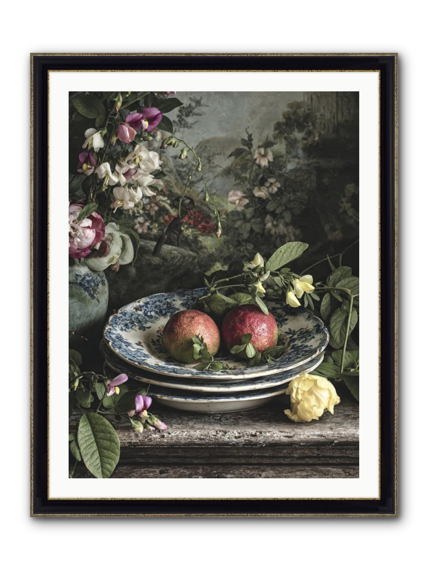 Matinique Framed Print - Black & Gold 30x40