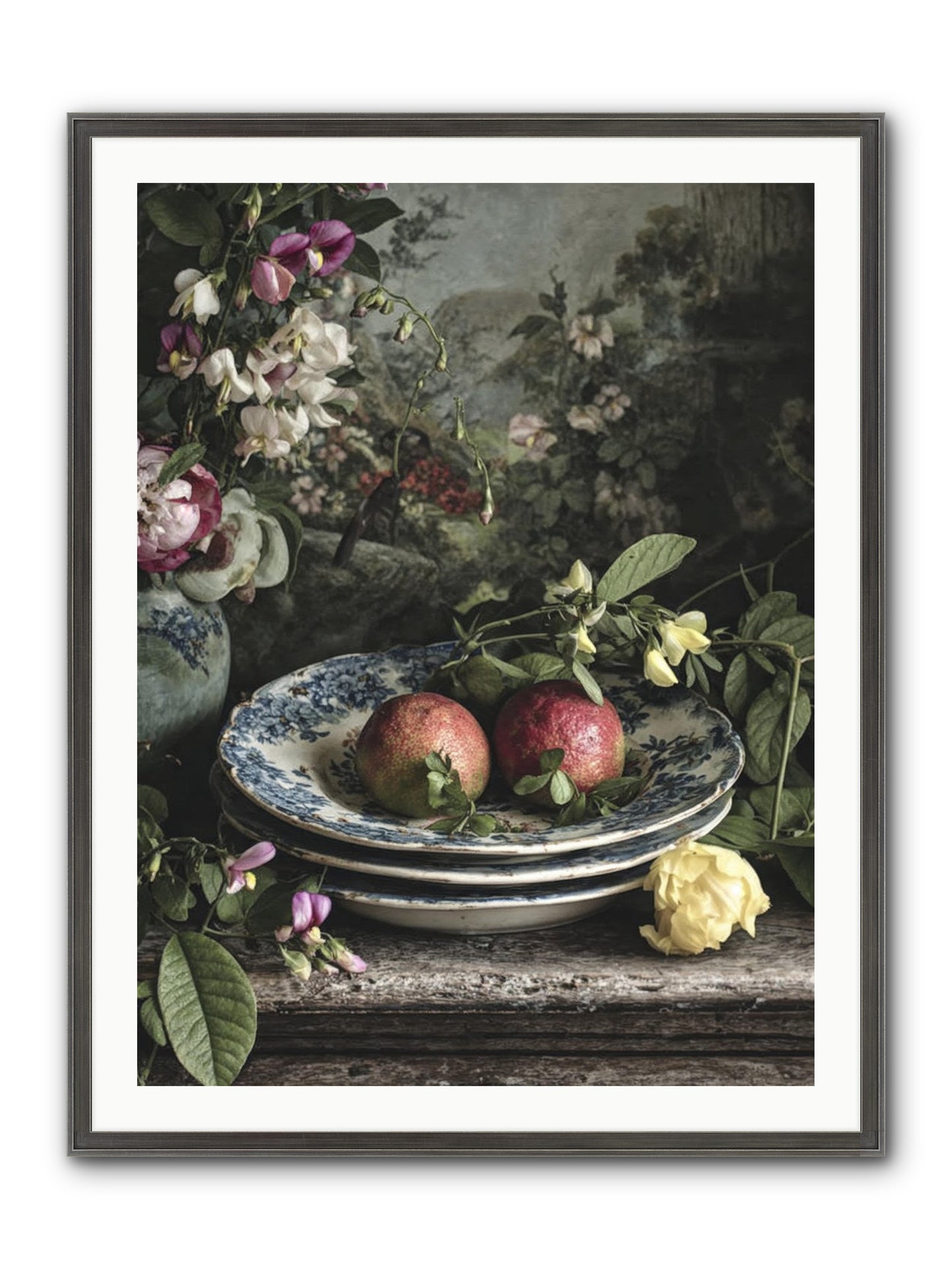 Matinique Framed Print - Slimwoods Black/Silver 30x40