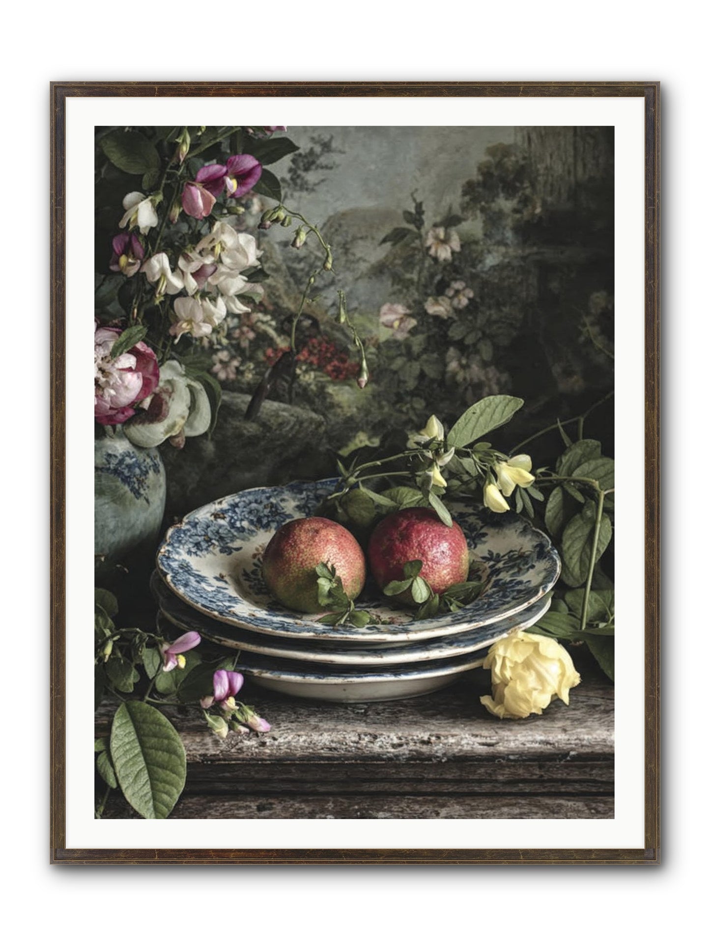 Matinique Framed Print - Slimwoods Black/Gold 36x48