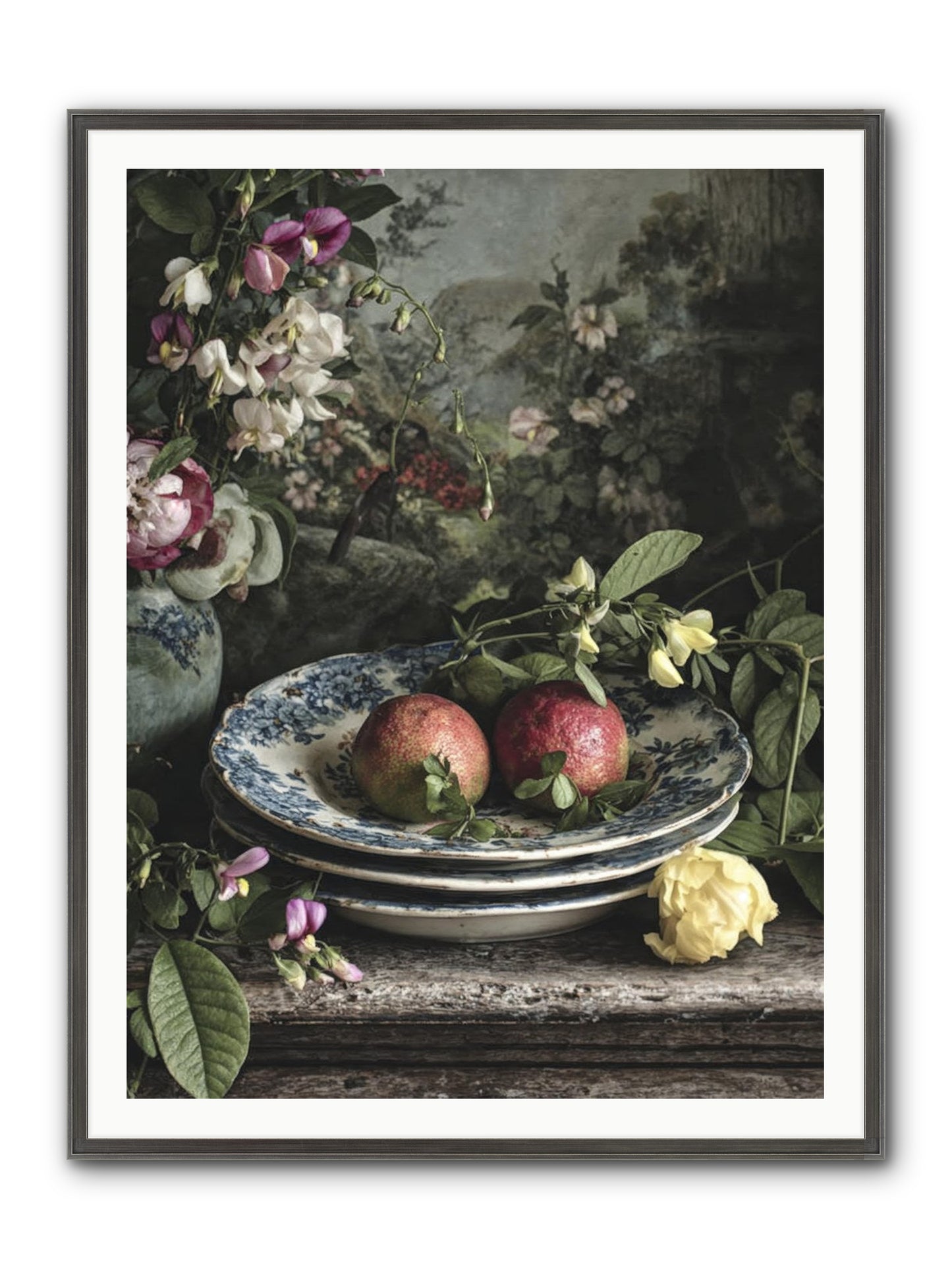 Matinique Framed Print - Slimwoods Black/Silver 36x48