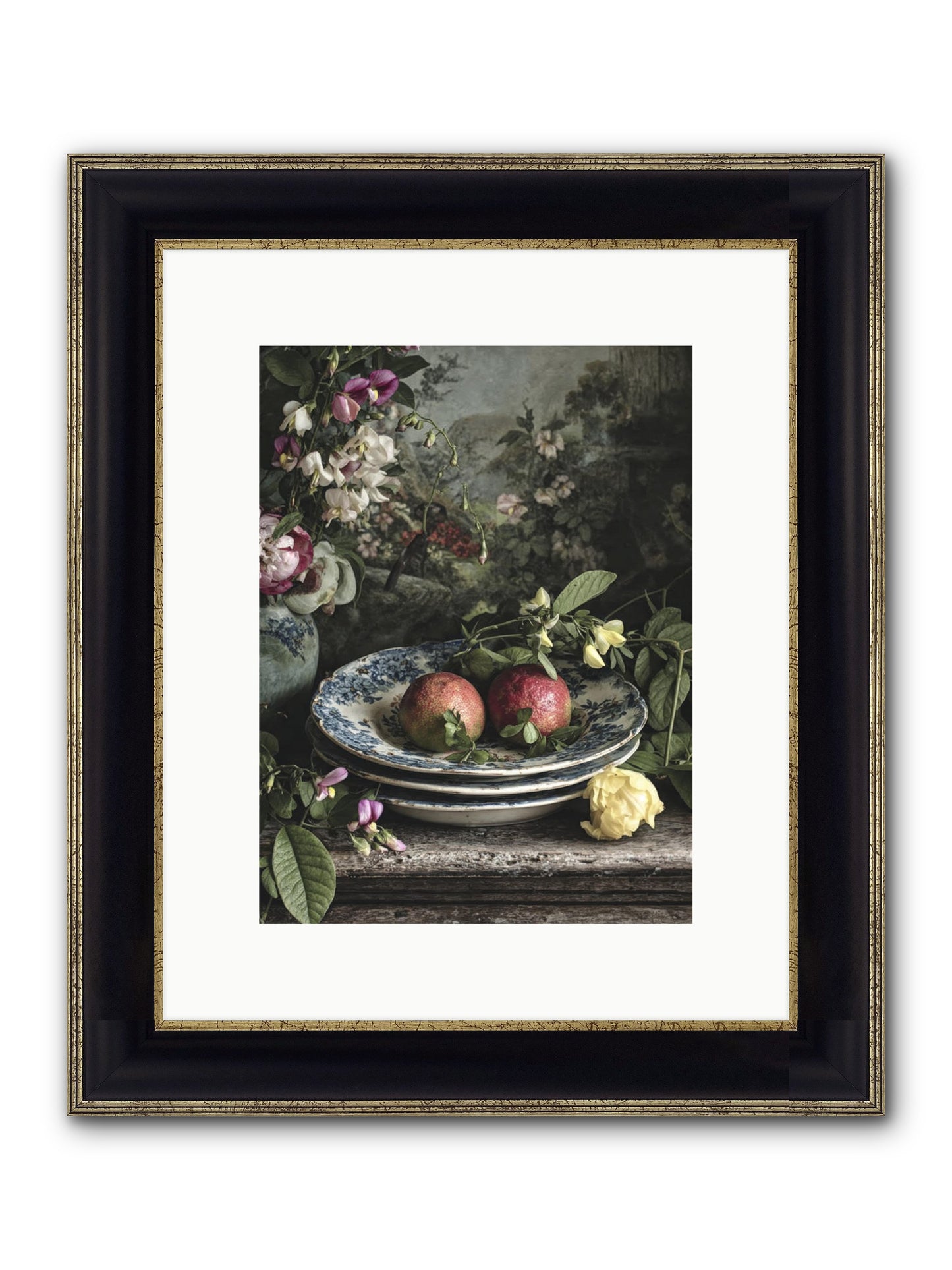 Matinique Framed Print - Black & Gold 9x12
