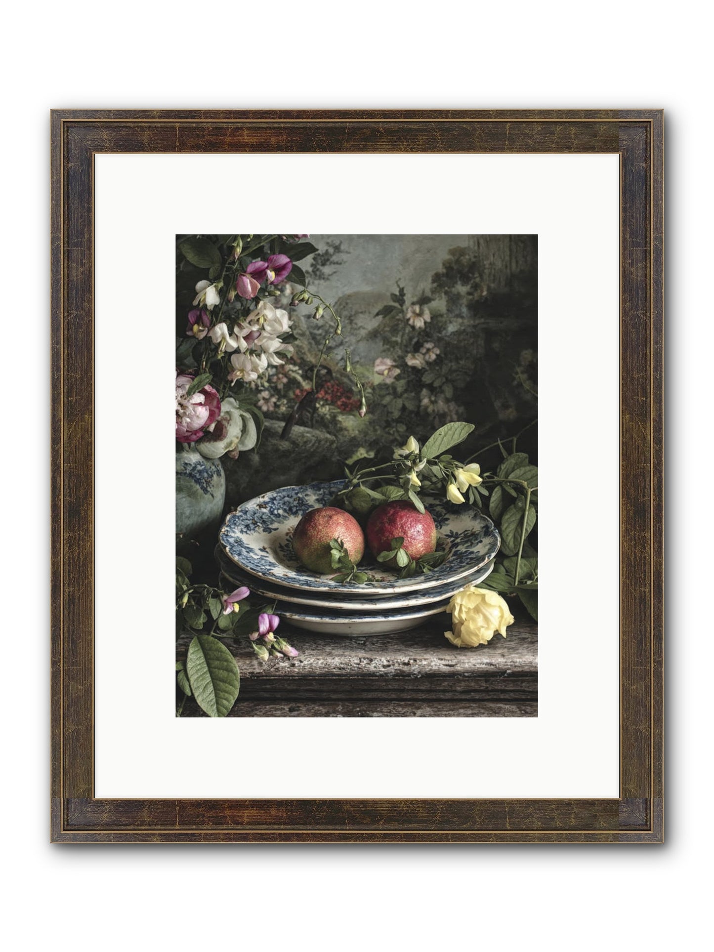 Matinique Framed Print - Slimwoods Black/Gold 9x12