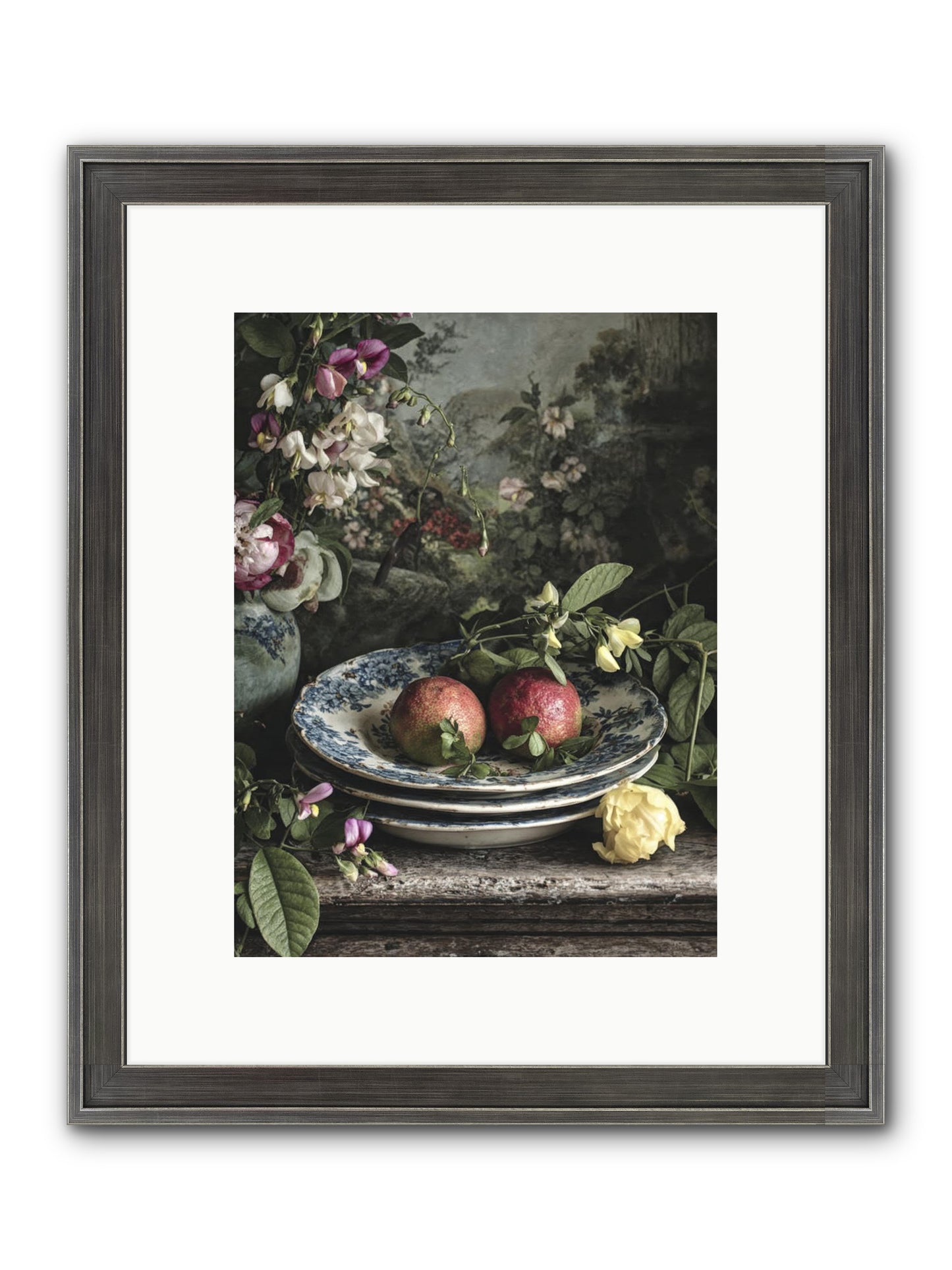 Matinique Framed Print - Slimwoods Black/Silver 9x12