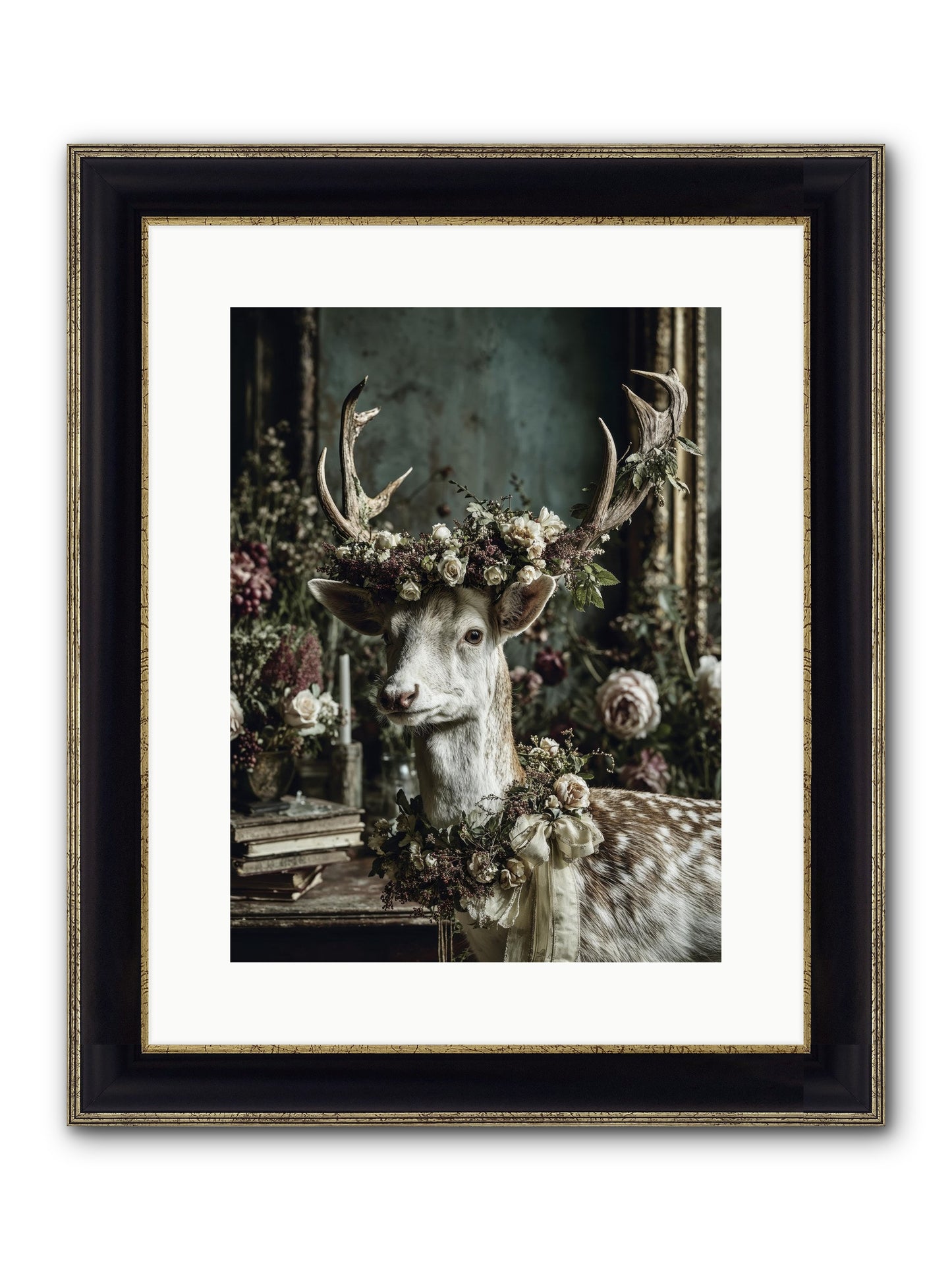 Maxence Framed Print - Black & Gold 12x16