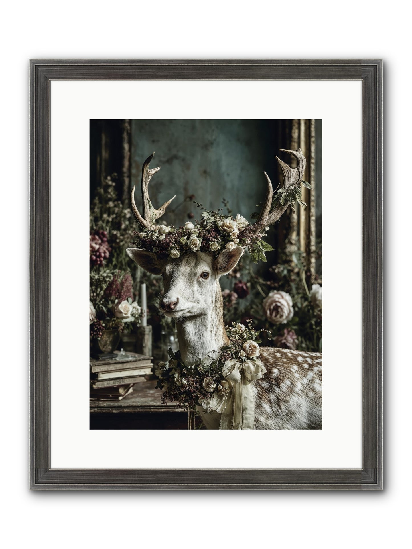 Maxence Framed Print - Slimwoods Black/Silver 12x16