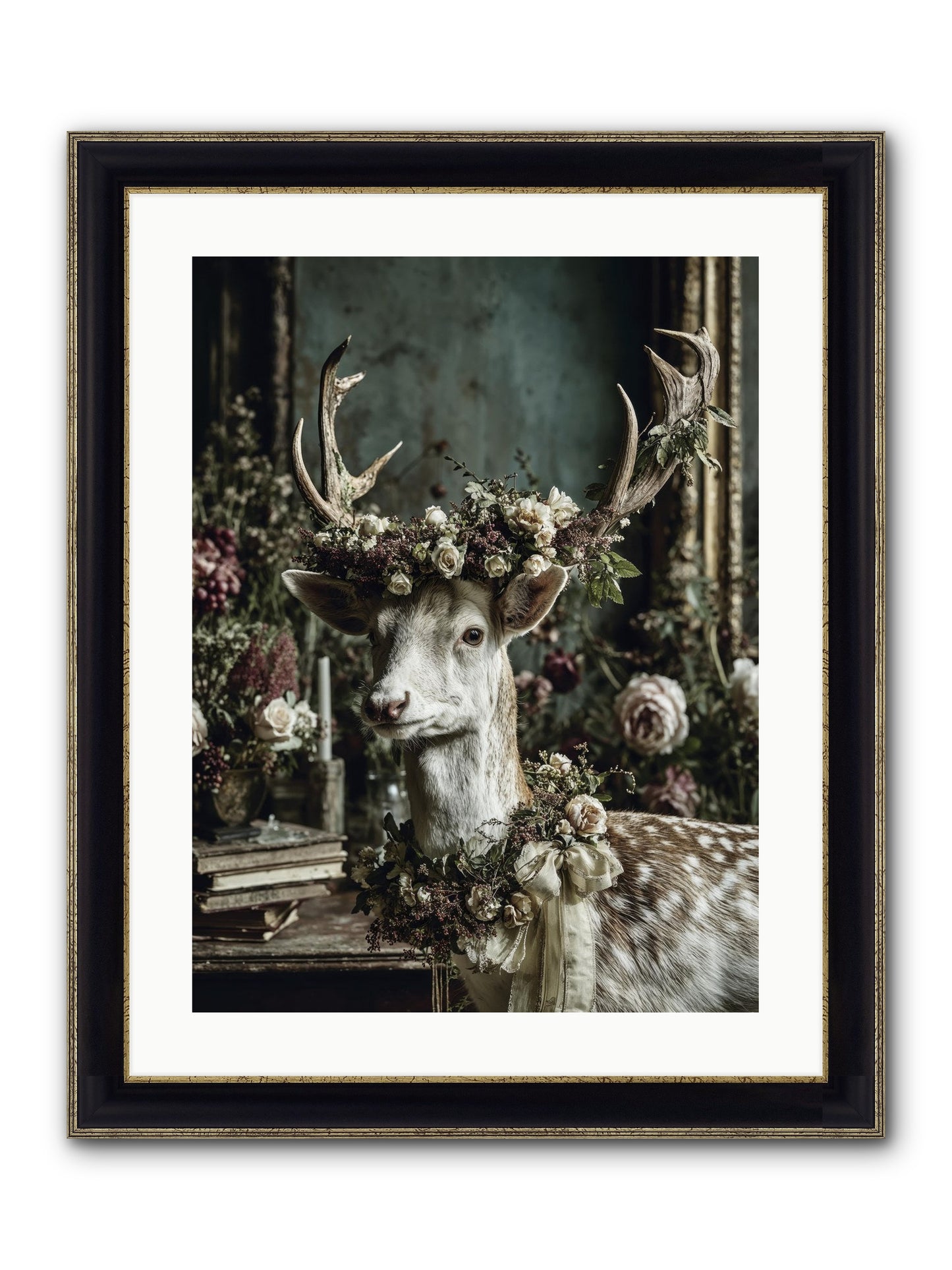 Maxence Framed Print - Black & Gold 18x24