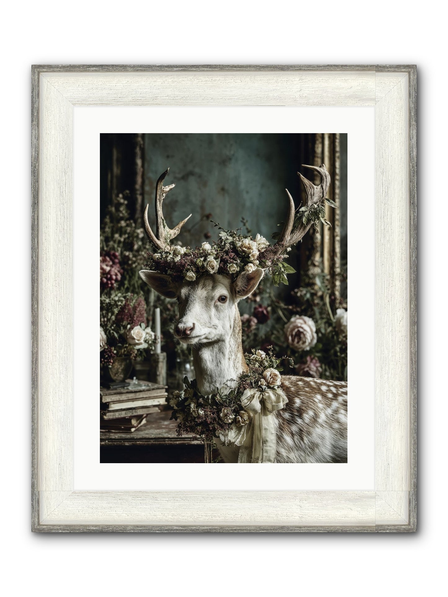 Maxence Framed Print - Driftwood White 18x24