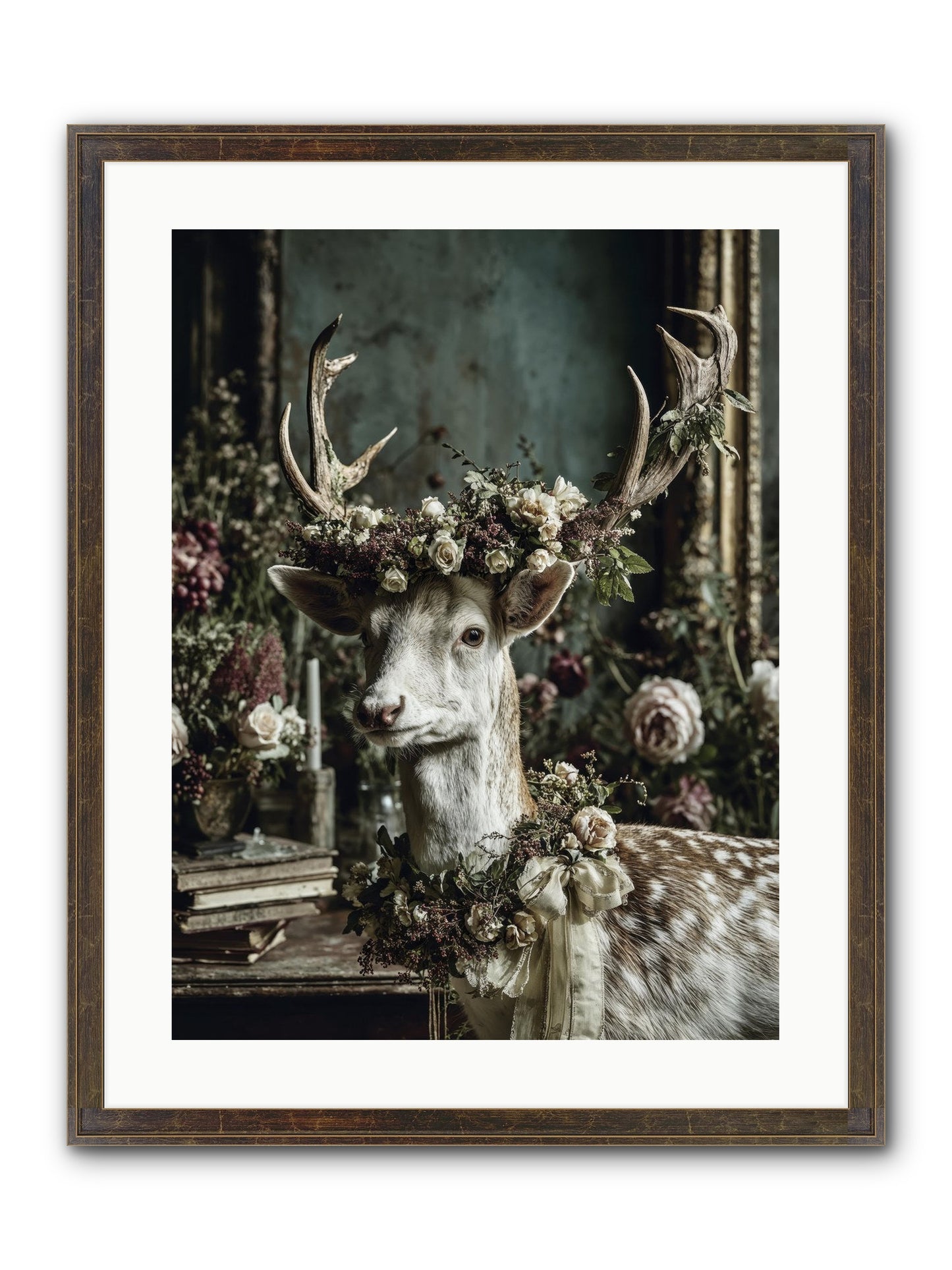 Maxence Framed Print - Slimwoods Black/Gold 18x24