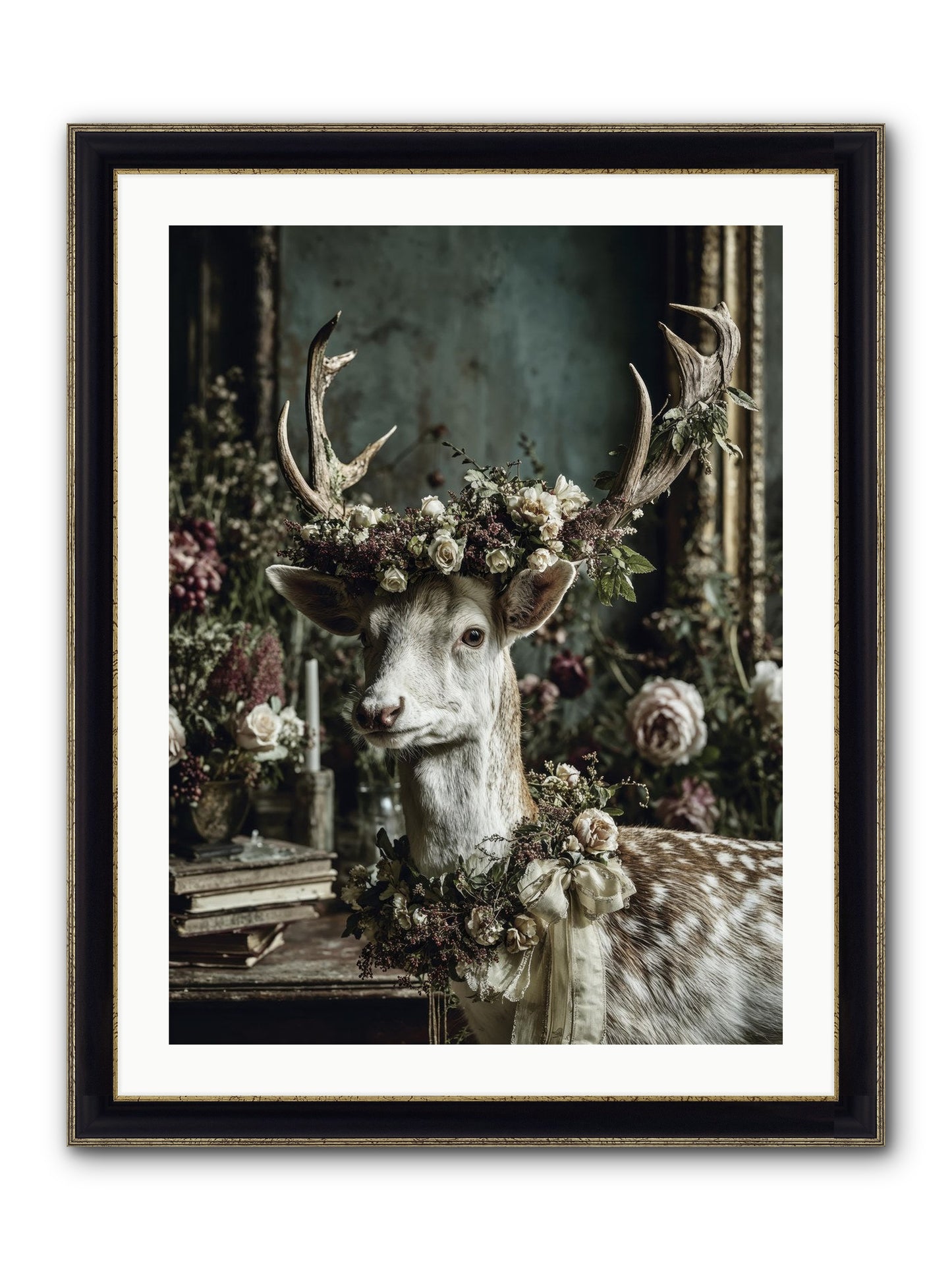 Maxence Framed Print - Black & Gold 24x32