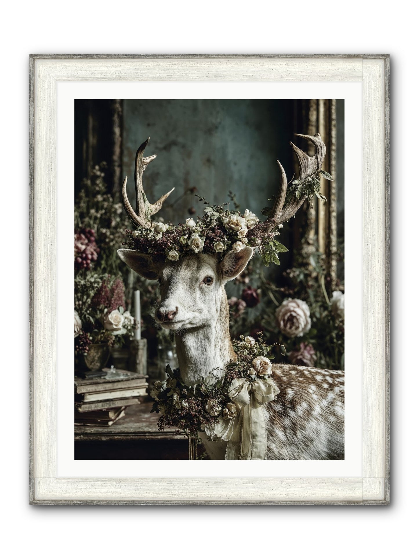 Maxence Framed Print - Driftwood White 30x40