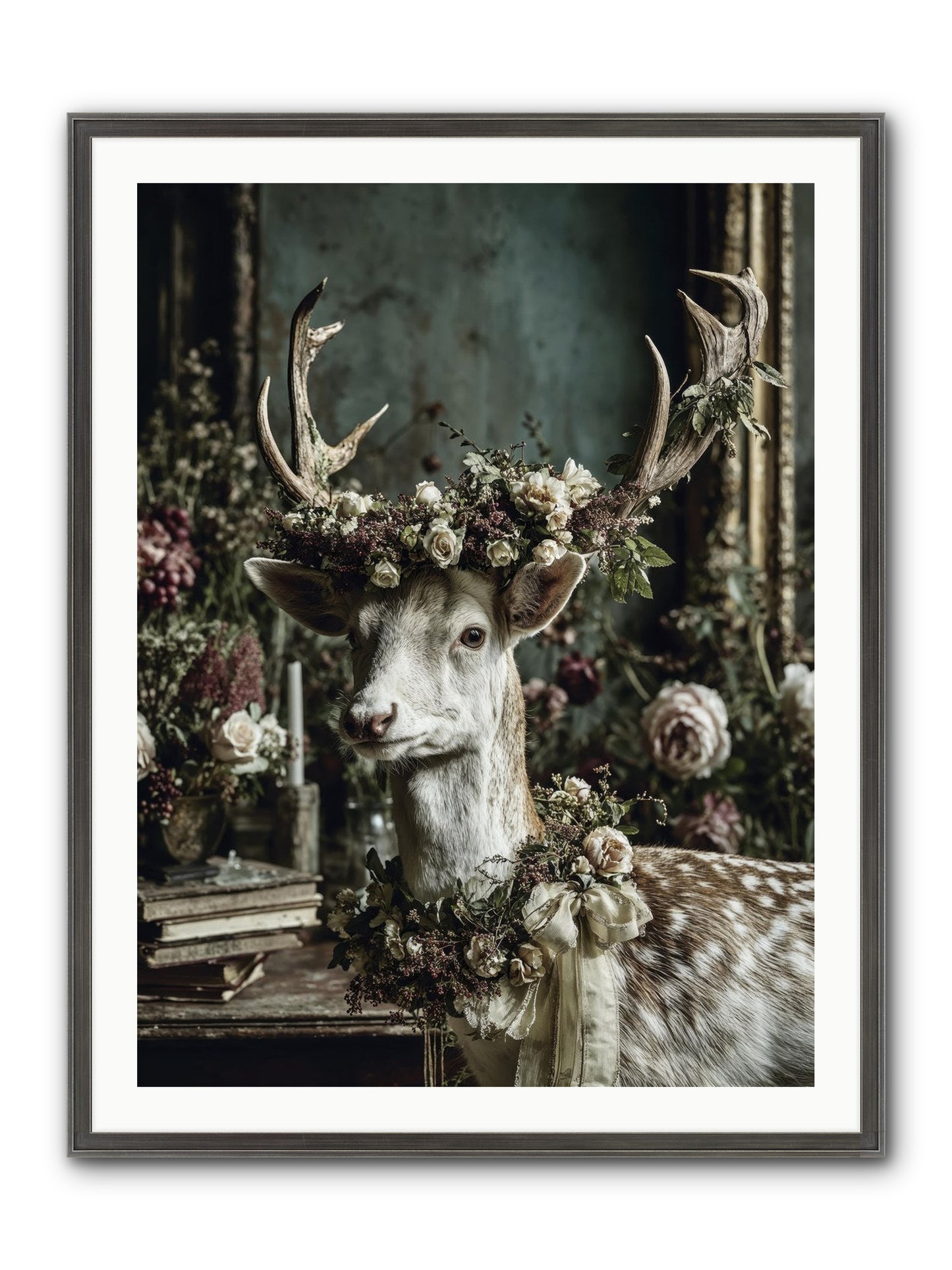 Maxence Framed Print - Slimwoods Black/Silver 30x40