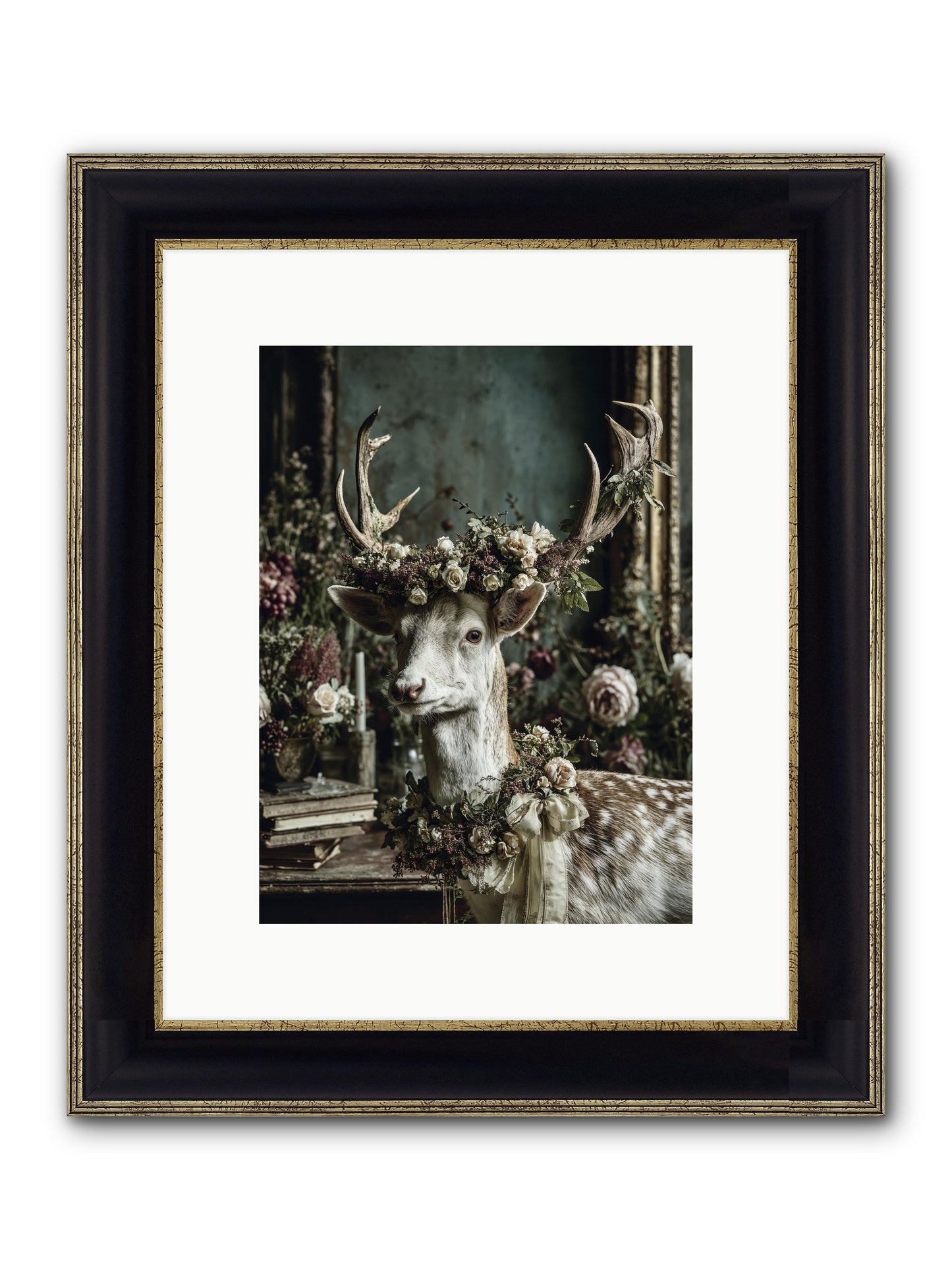 Maxence Framed Print - Black & Gold 9x12