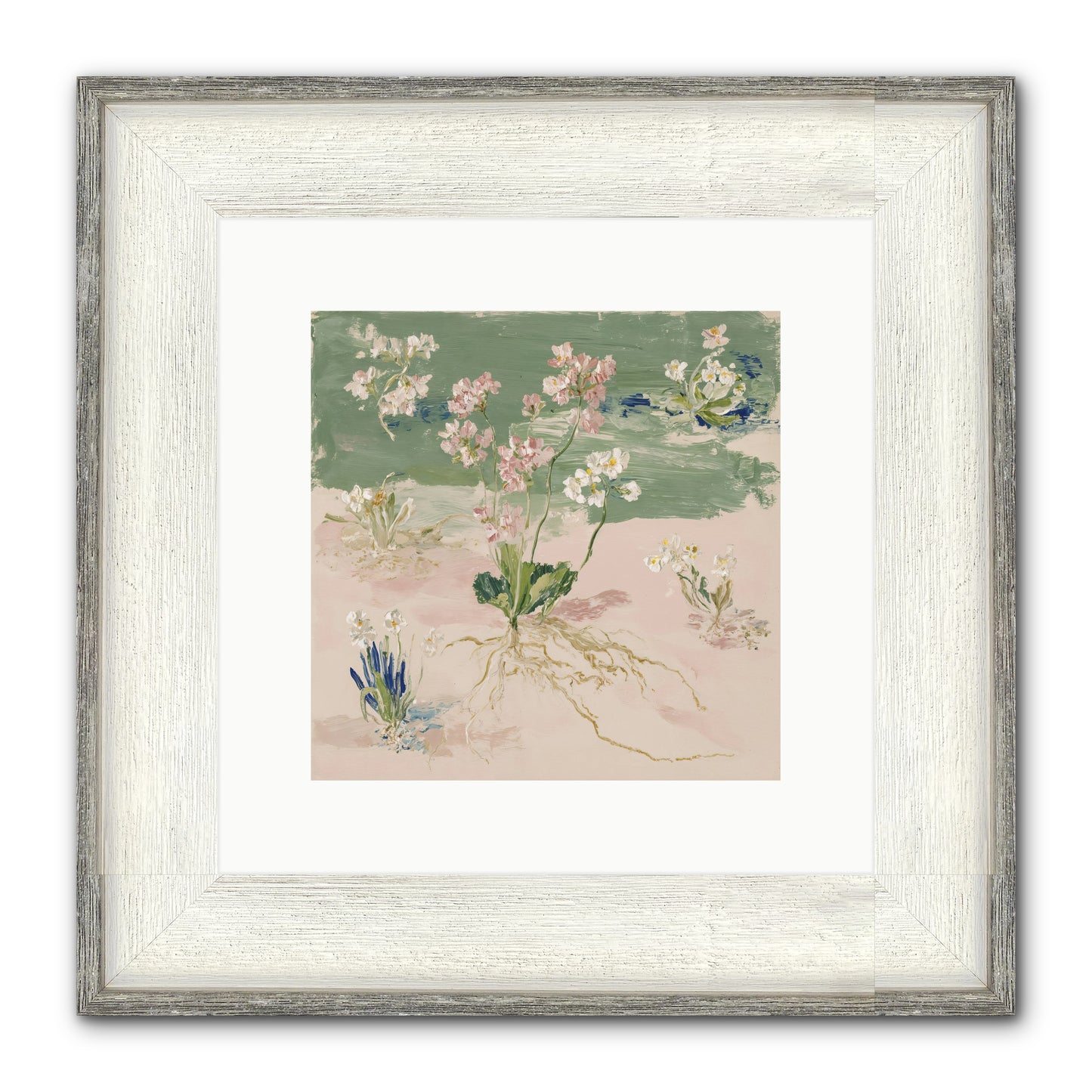 Maybe This Spring Framed Print - Driftwood White 10x10