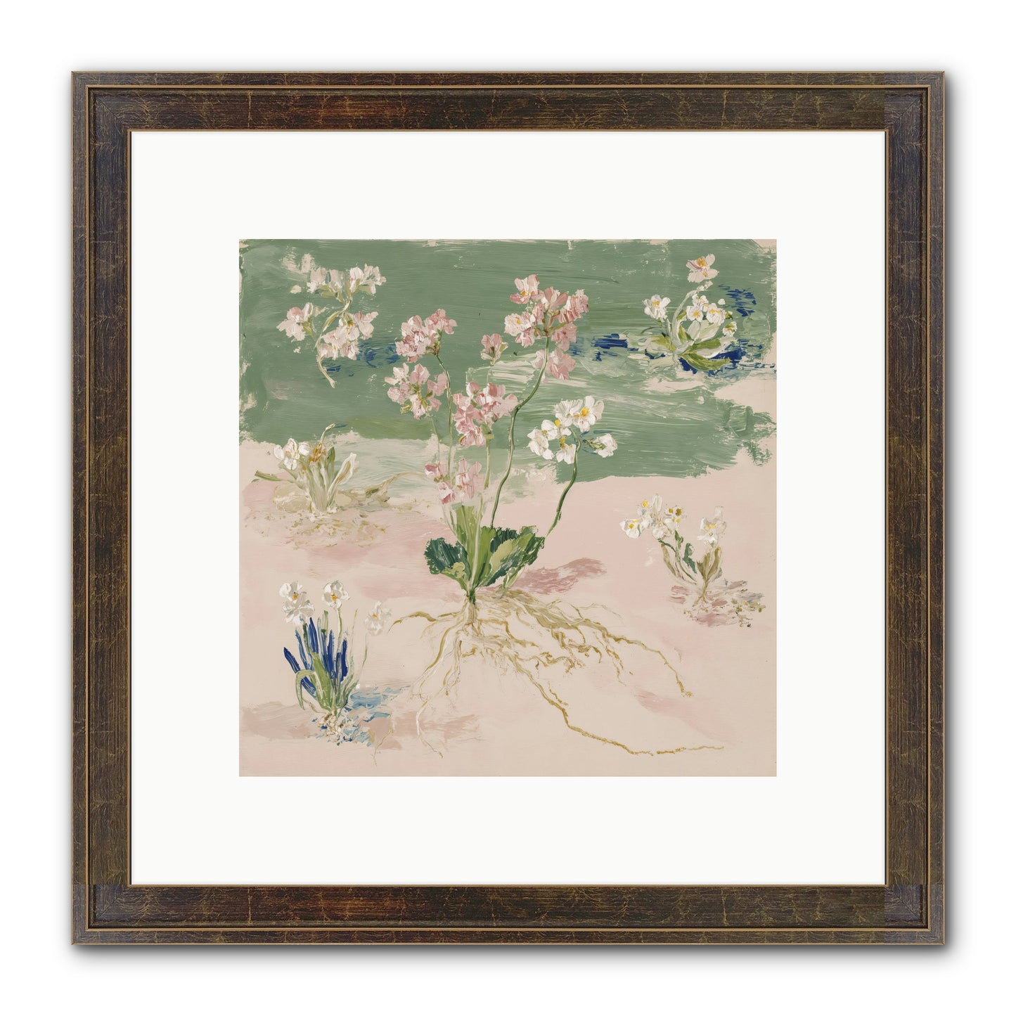 Maybe This Spring Framed Print - Slimwoods Black/Gold 10x10