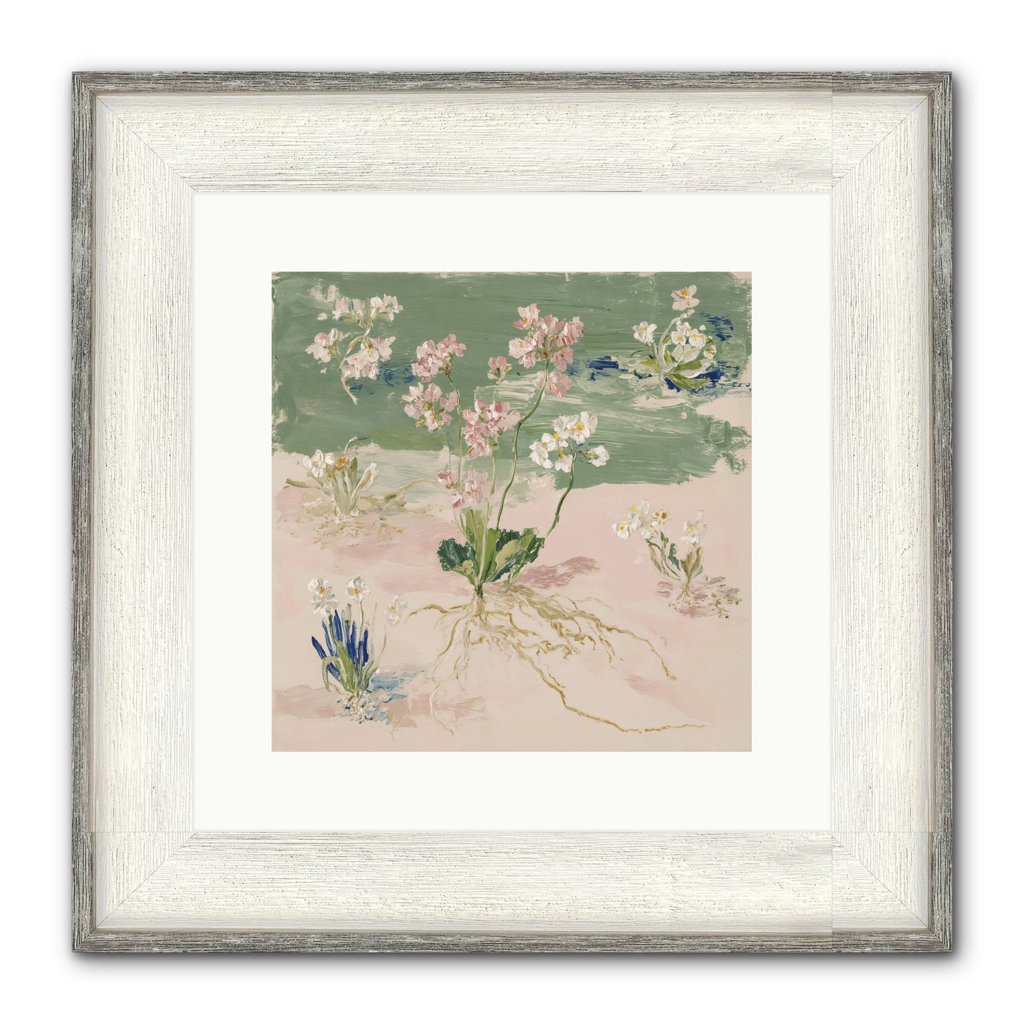 Maybe This Spring Framed Print - Driftwood White 12x12