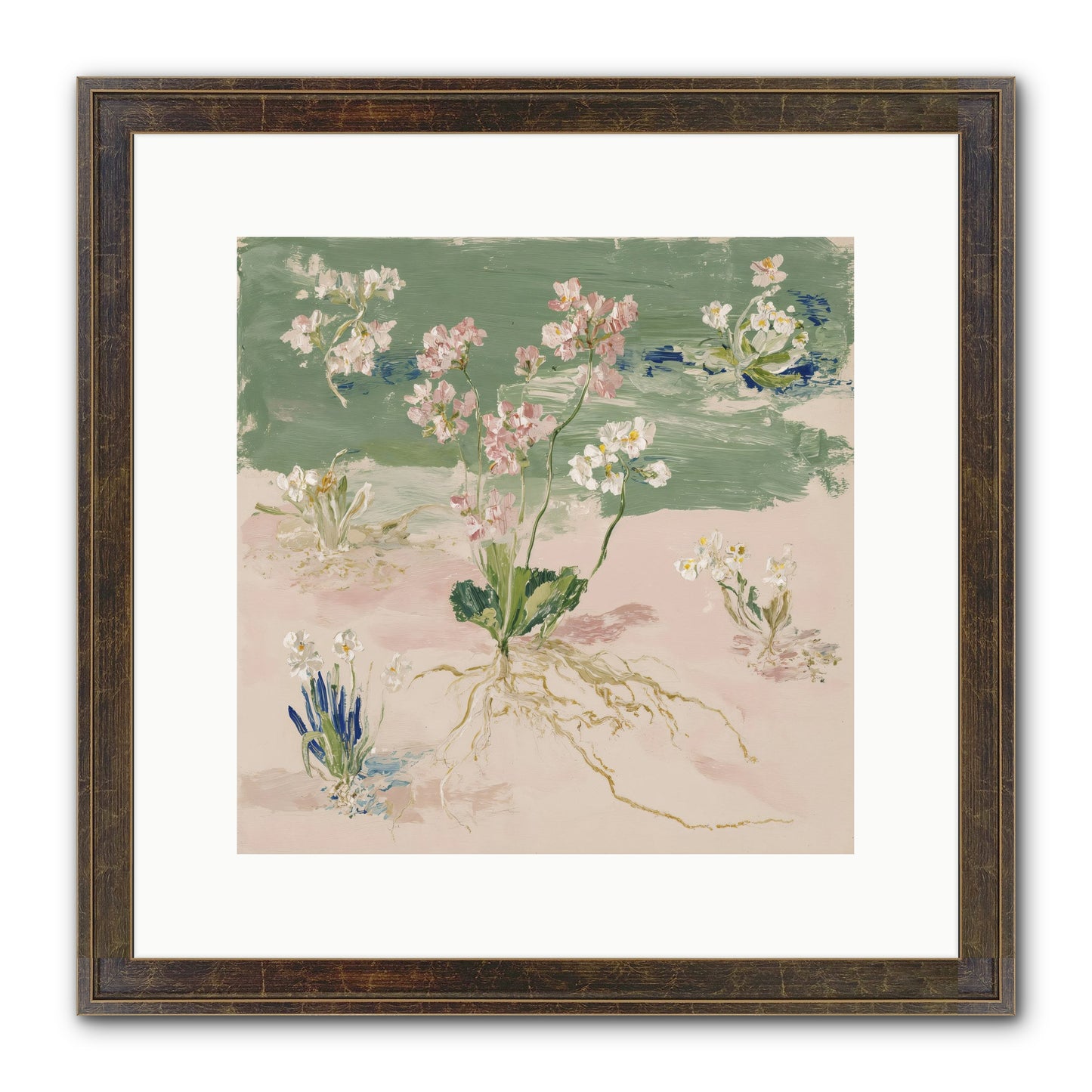Maybe This Spring Framed Print - Slimwoods Black/Gold 12x12