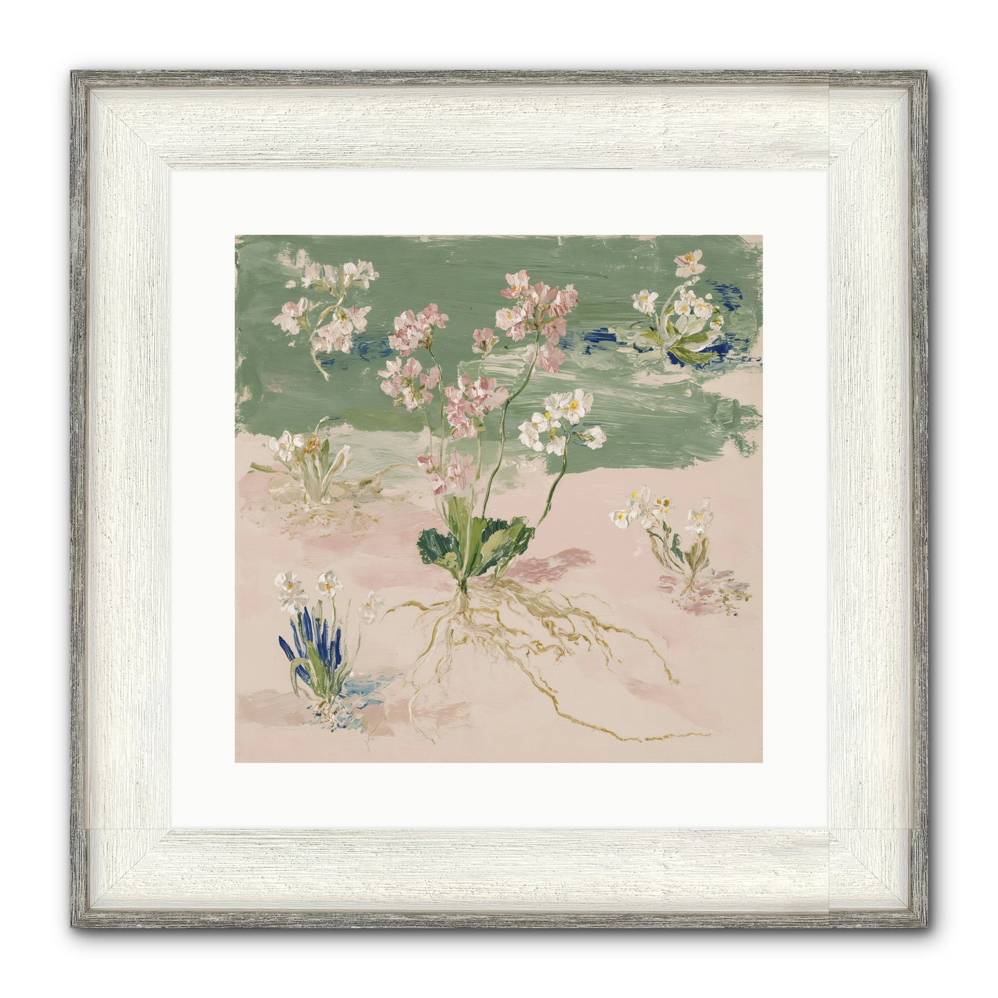 Maybe This Spring Framed Print - Driftwood White 16x16
