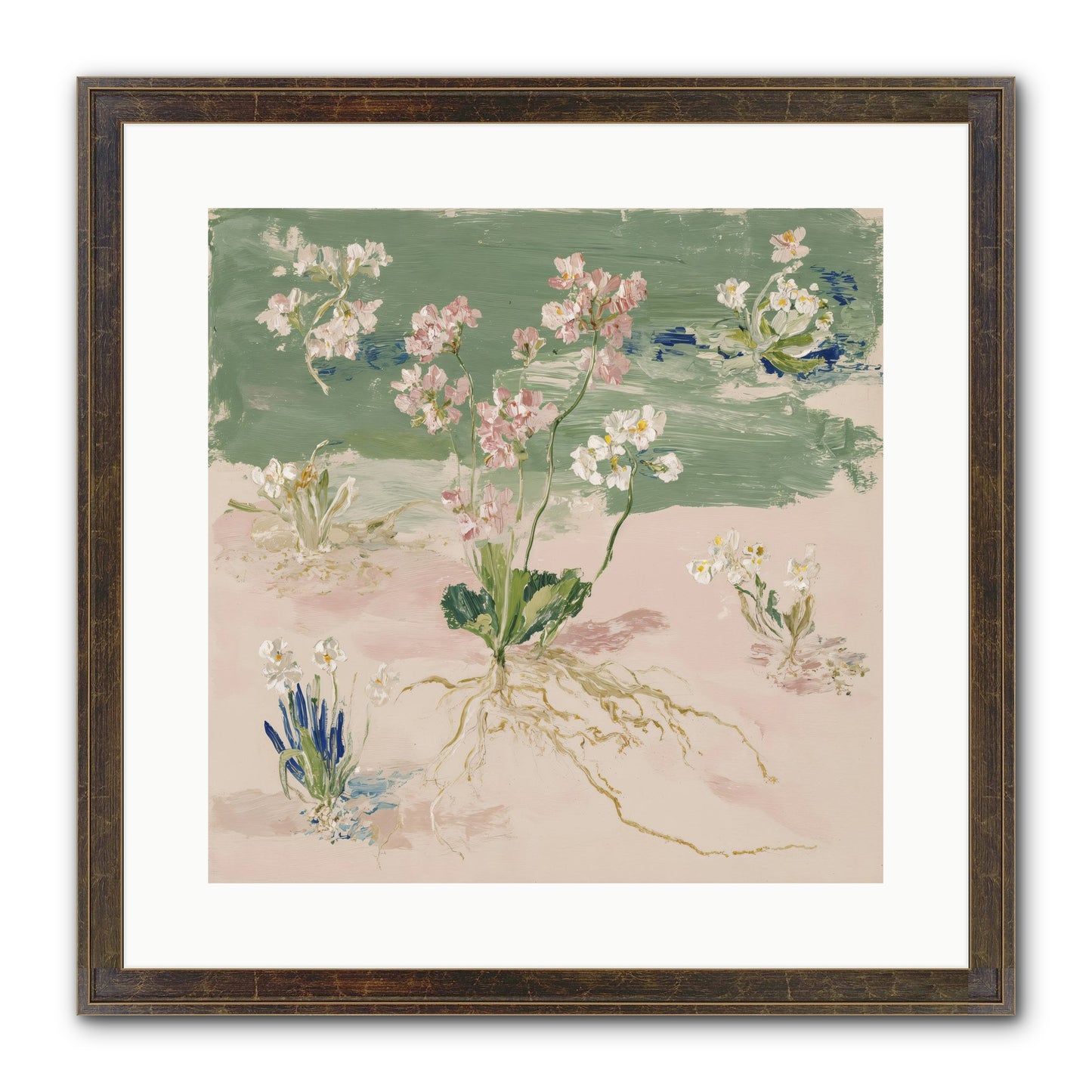 Maybe This Spring Framed Print - Slimwoods Black/Gold 16x16