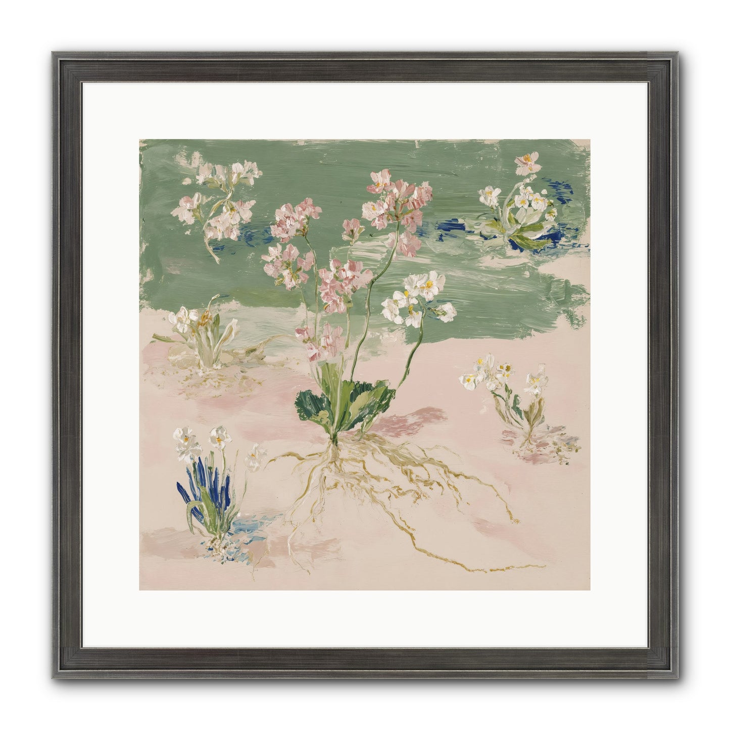 Maybe This Spring Framed Print - Slimwoods Black/Silver 16x16