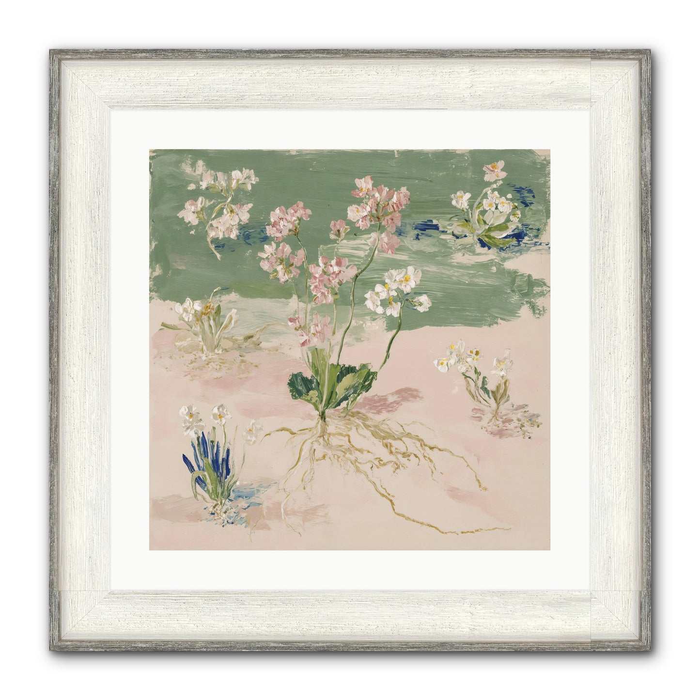 Maybe This Spring Framed Print - Driftwood White 20x20