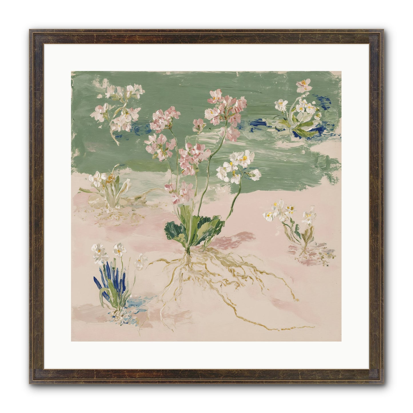 Maybe This Spring Framed Print - Slimwoods Black/Gold 20x20