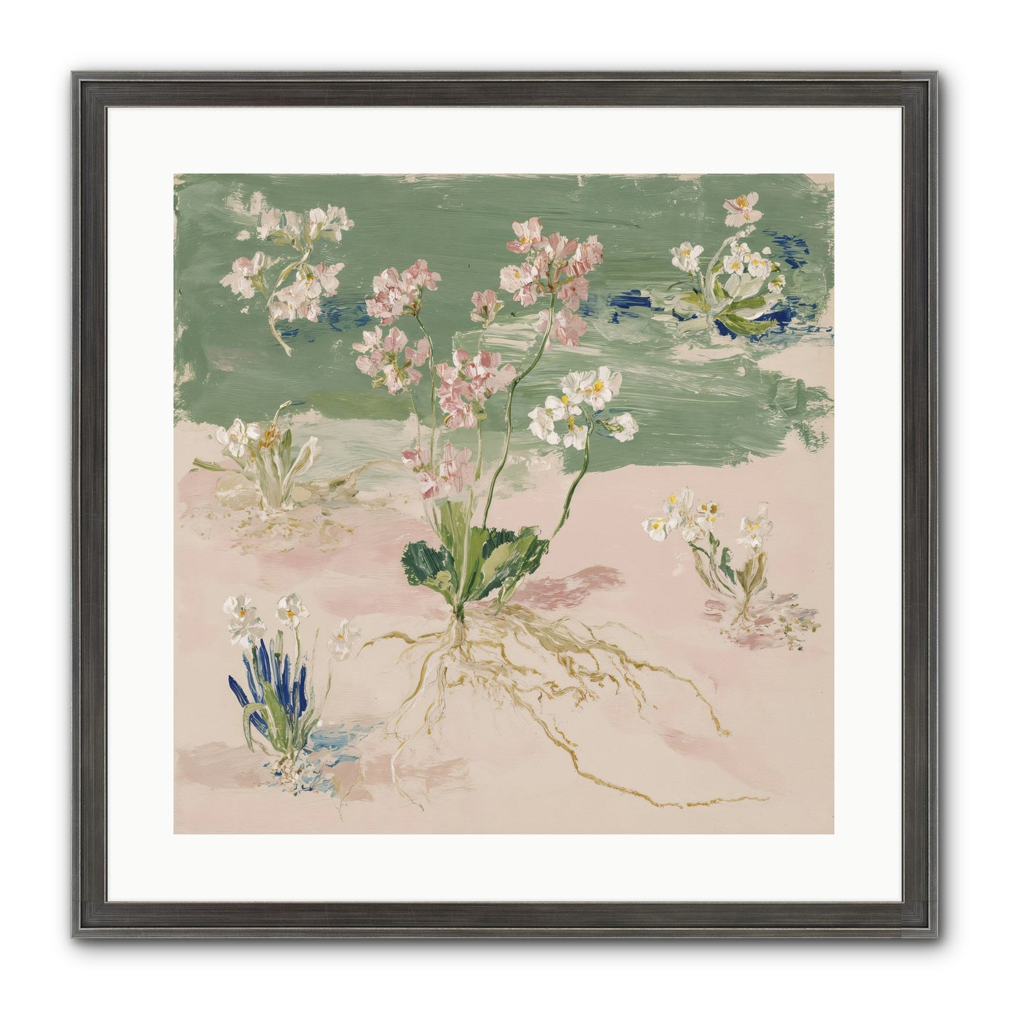 Maybe This Spring Framed Print - Slimwoods Black/Silver 20x20