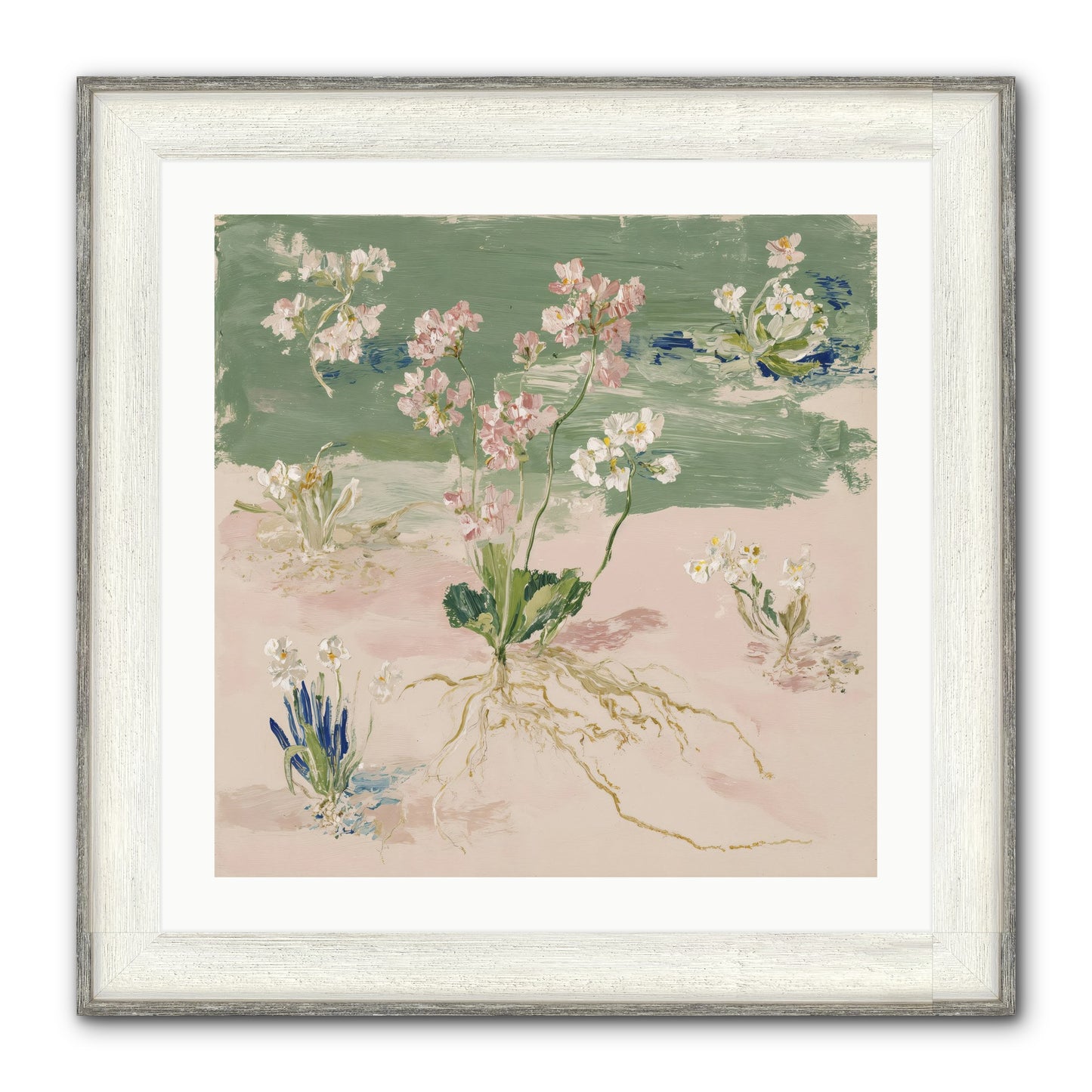 Maybe This Spring Framed Print - Driftwood White 24x24