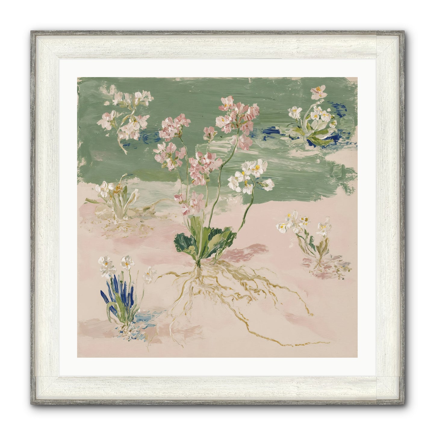 Maybe This Spring Framed Print - Driftwood White 30x30