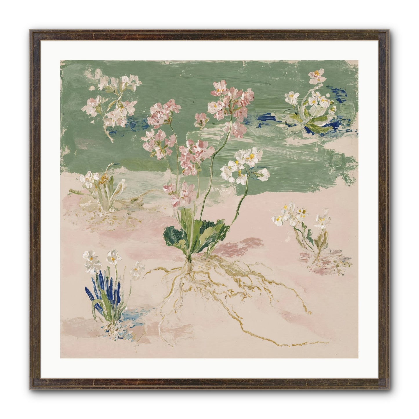 Maybe This Spring Framed Print - Slimwoods Black/Gold 30x30