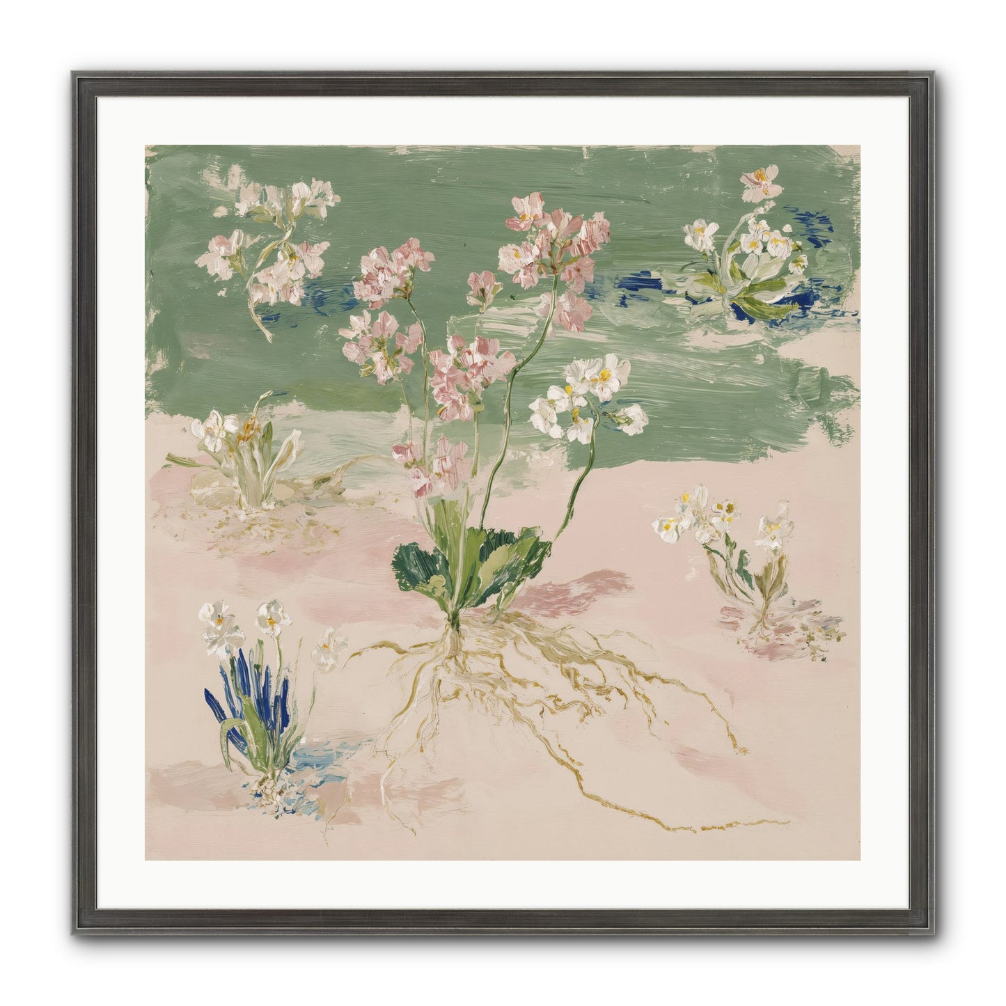 Maybe This Spring Framed Print - Slimwoods Black/Silver 30x30