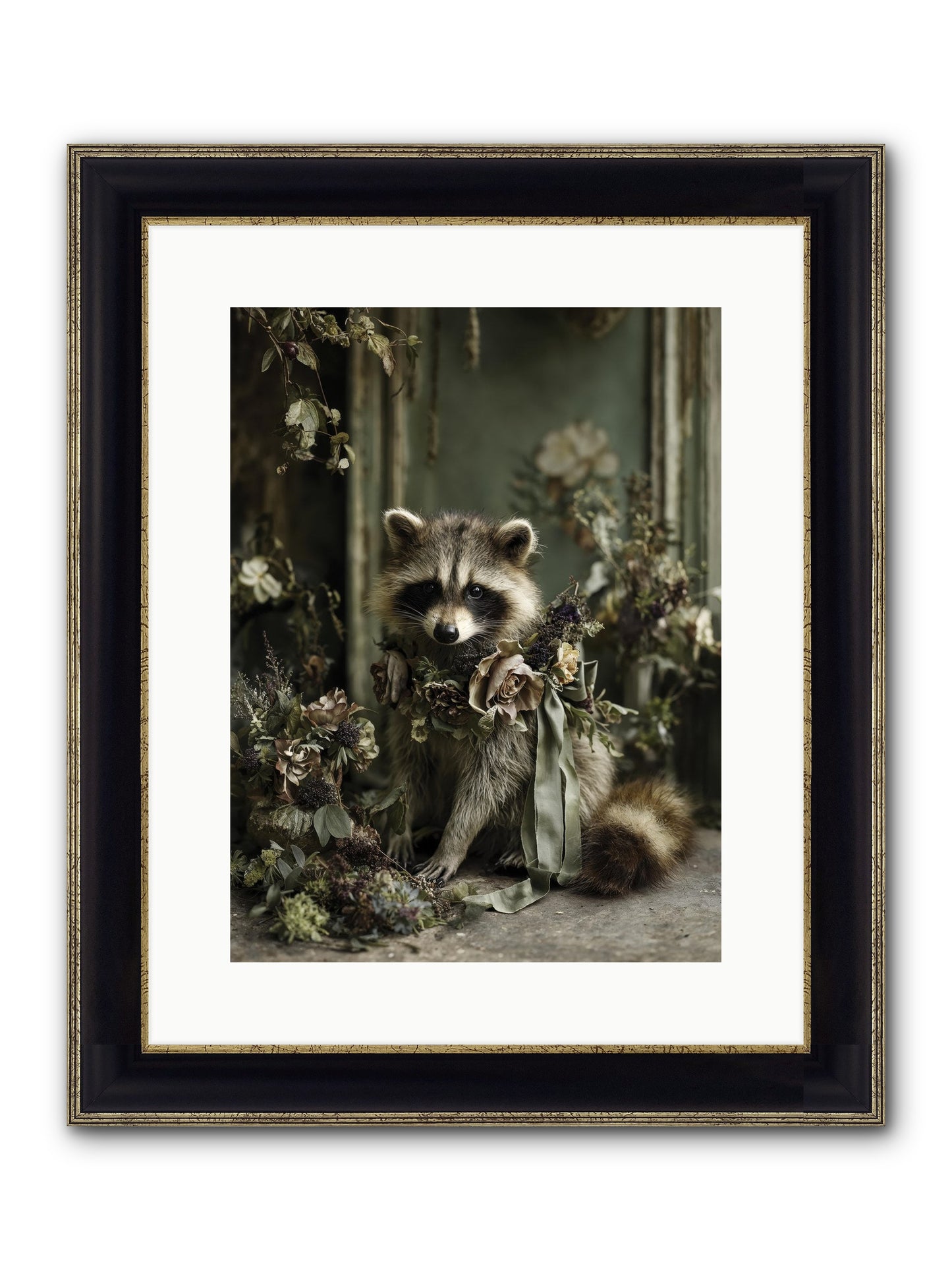 Maybelle Framed Print - Black & Gold 12x16