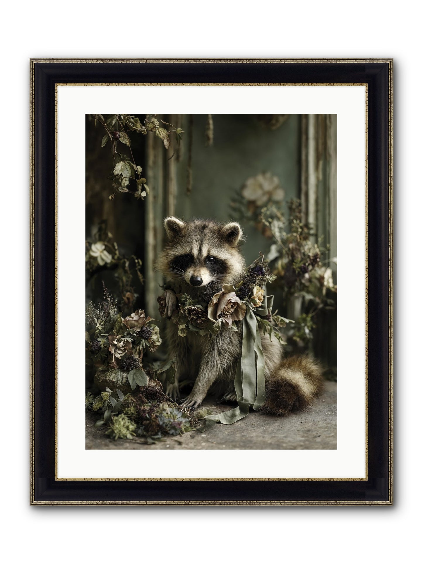 Maybelle Framed Print - Black & Gold 18x24