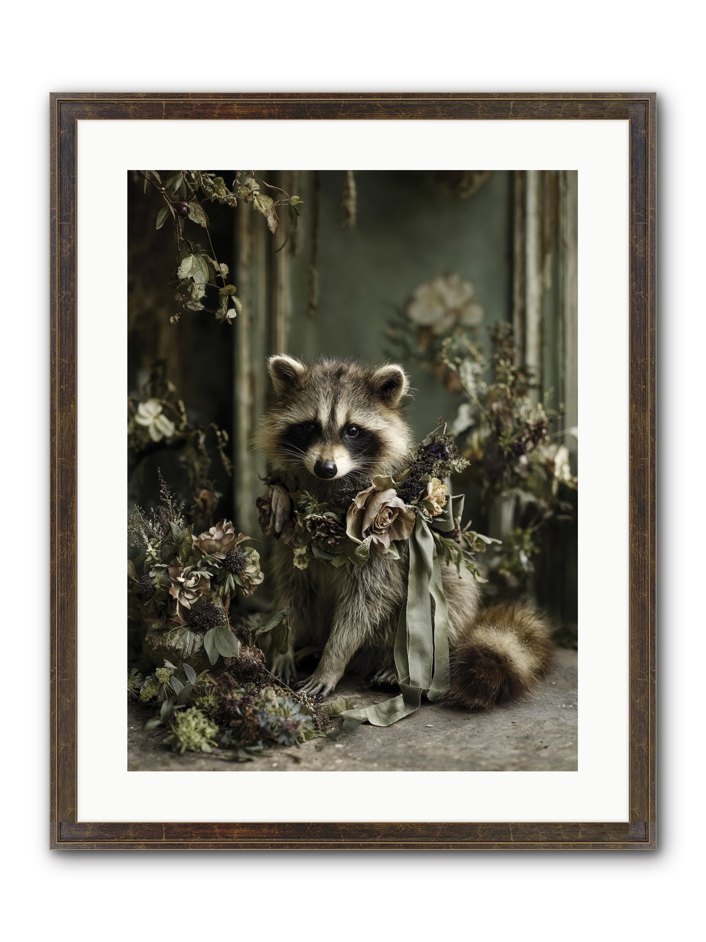 Maybelle Framed Print - Slimwoods Black/Gold 18x24