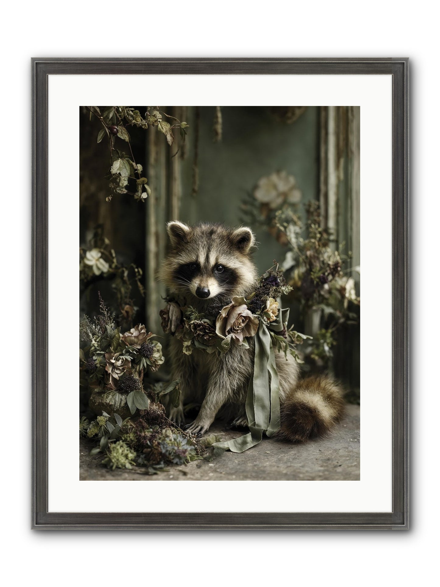 Maybelle Framed Print - Slimwoods Black/Silver 18x24
