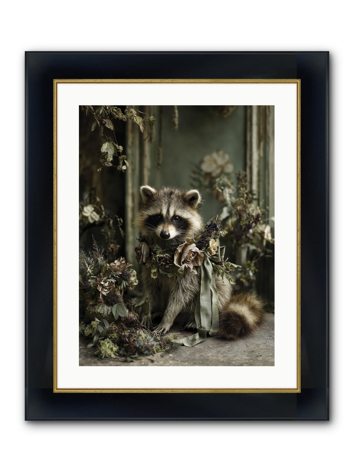 Maybelle Framed Print - Wide Black w/Gold 18x24