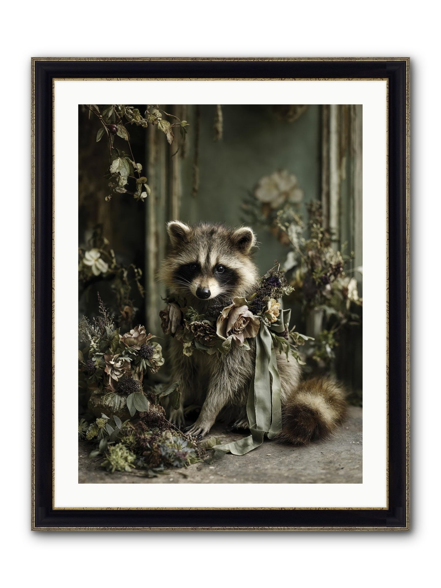 Maybelle Framed Print - Black & Gold 24x32