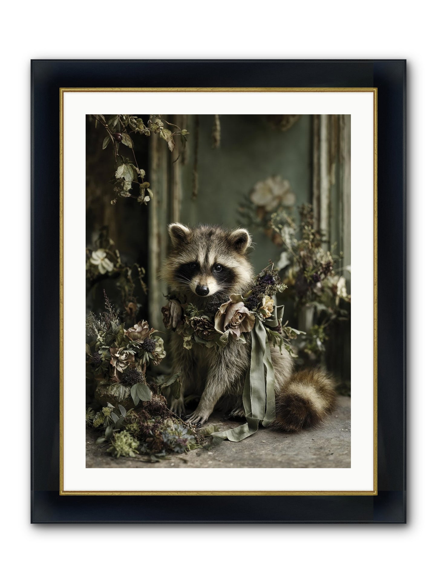 Maybelle Framed Print - Wide Black w/Gold 24x32
