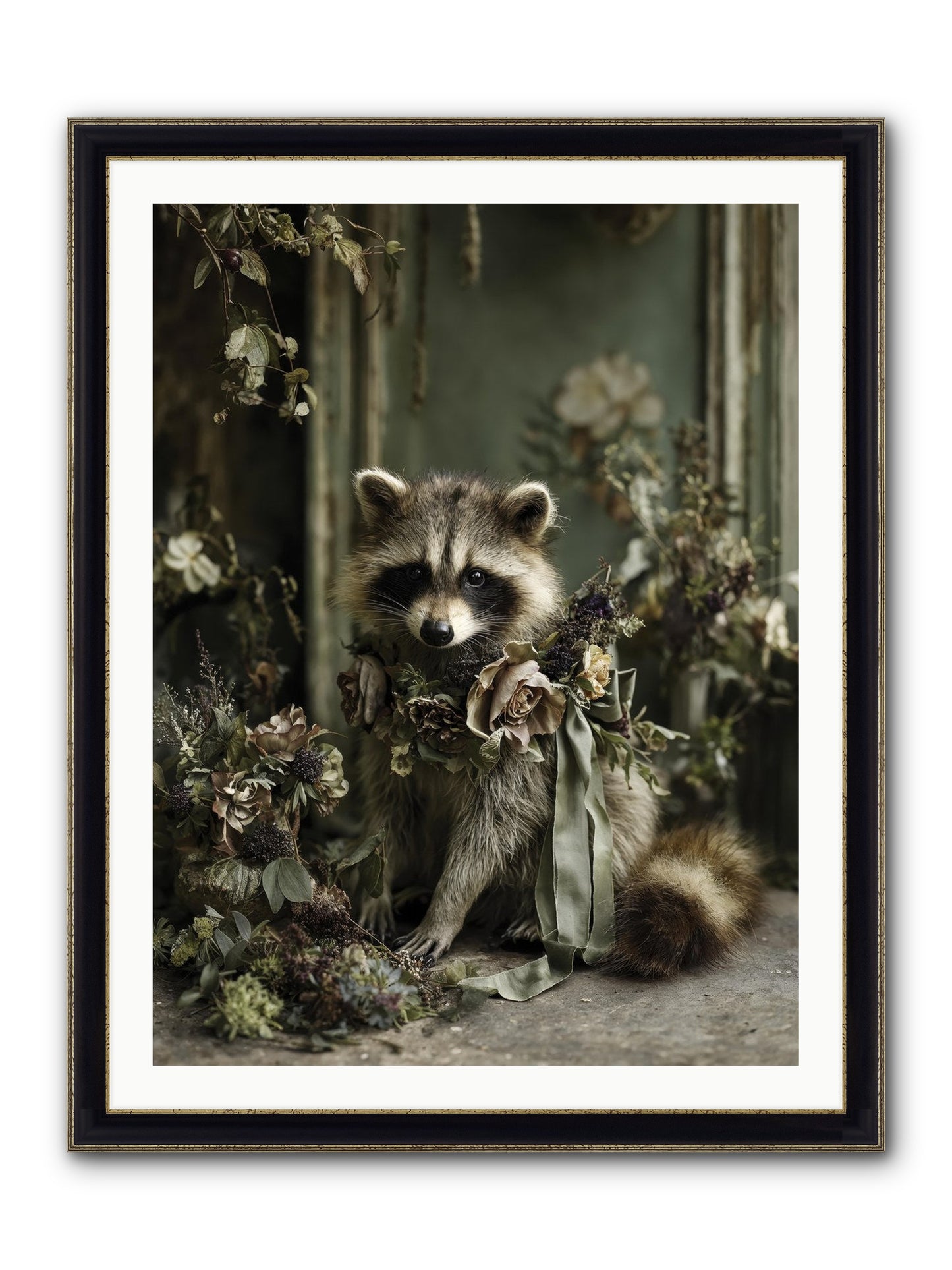 Maybelle Framed Print - Black & Gold 30x40