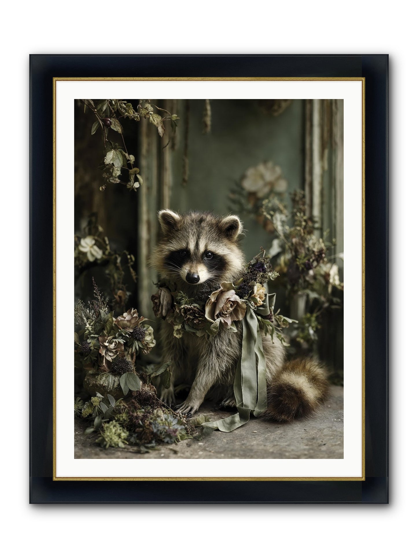 Maybelle Framed Print - Wide Black w/Gold 30x40