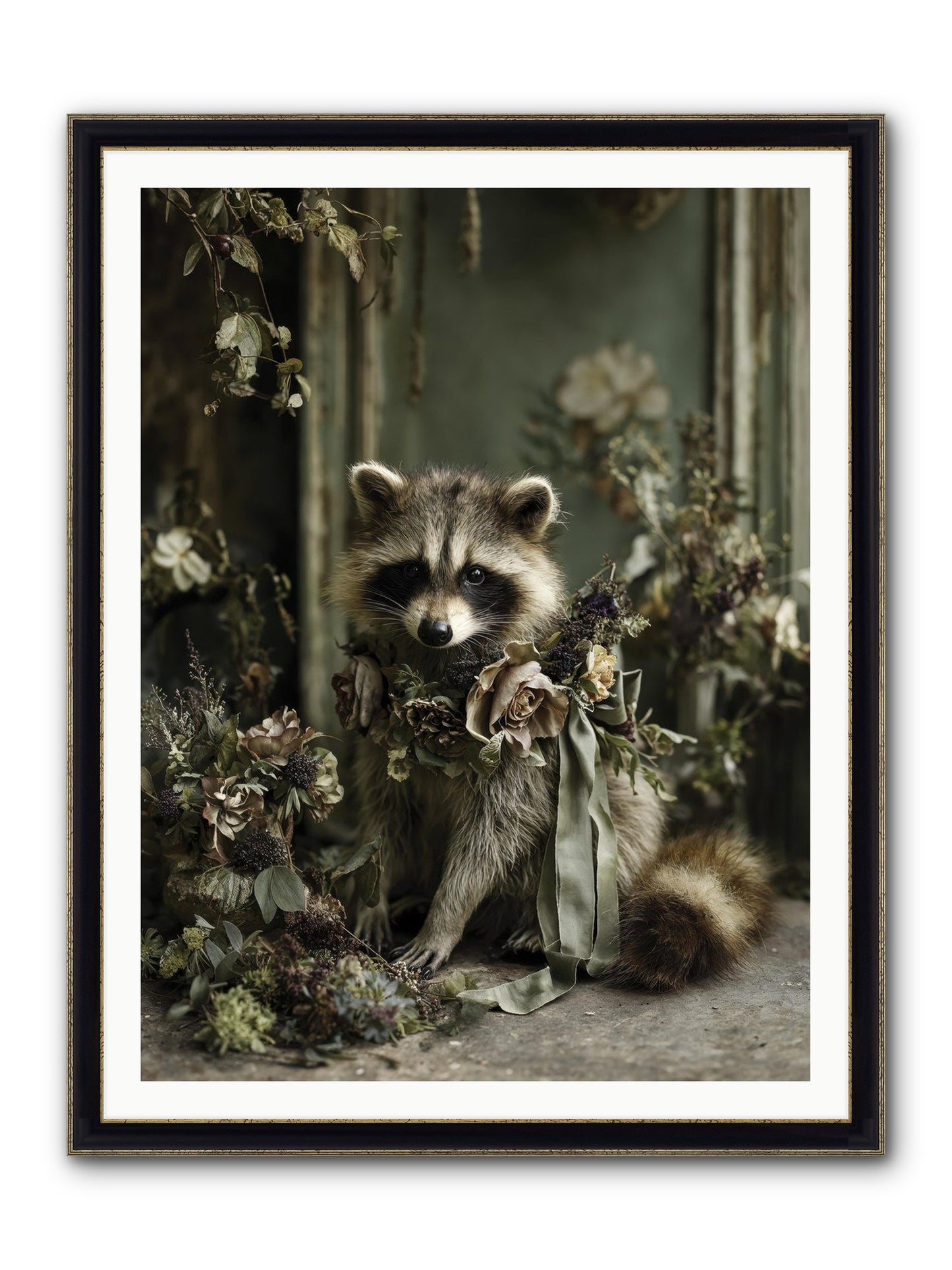 Maybelle Framed Print - Black & Gold 36x48