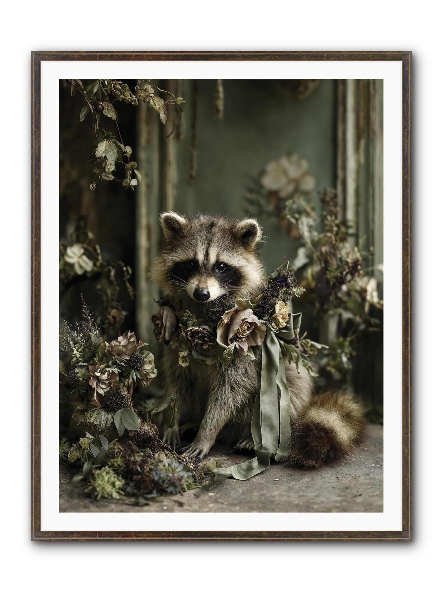 Maybelle Framed Print - Slimwoods Black/Gold 36x48