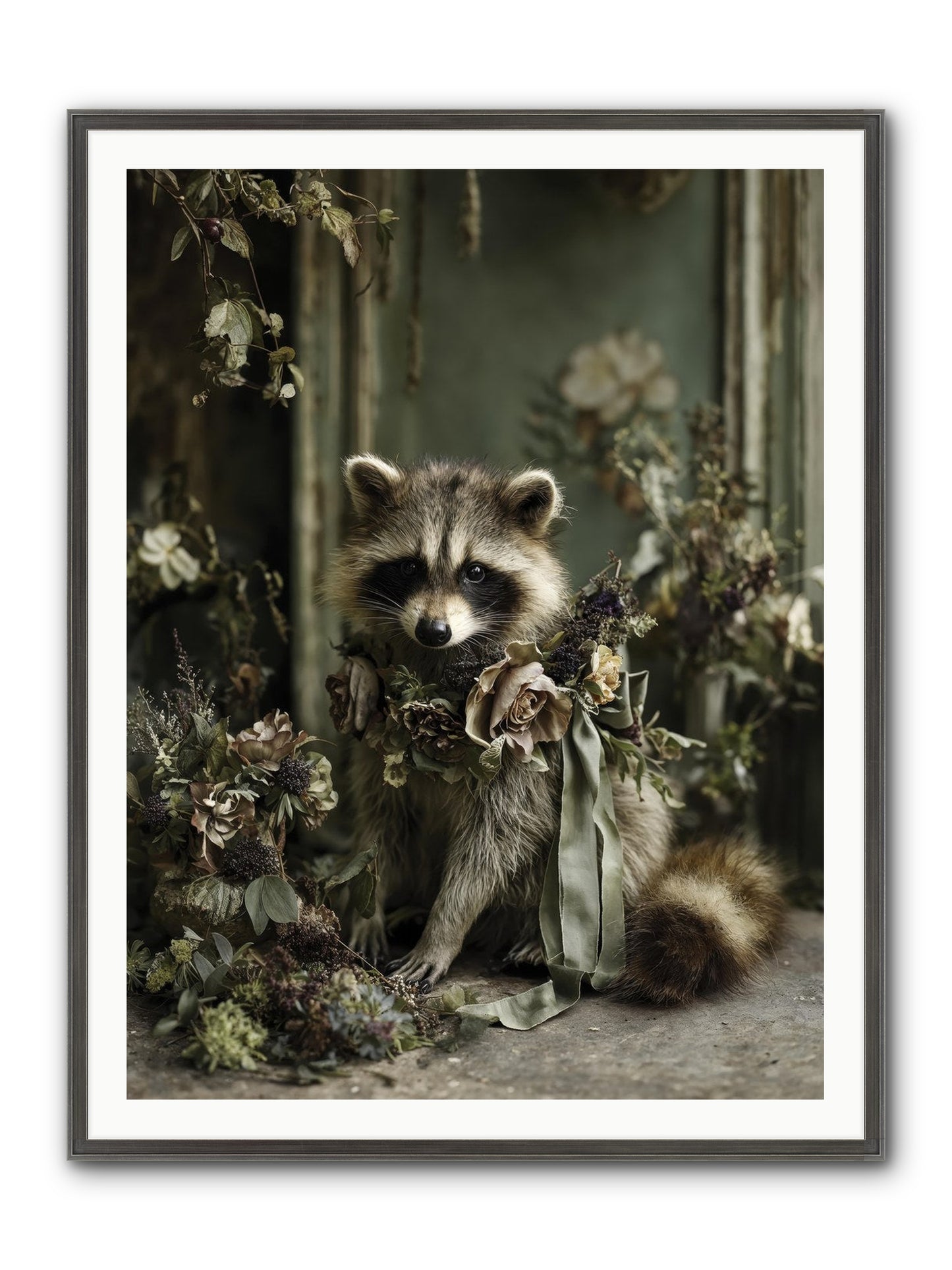 Maybelle Framed Print - Slimwoods Black/Silver 36x48