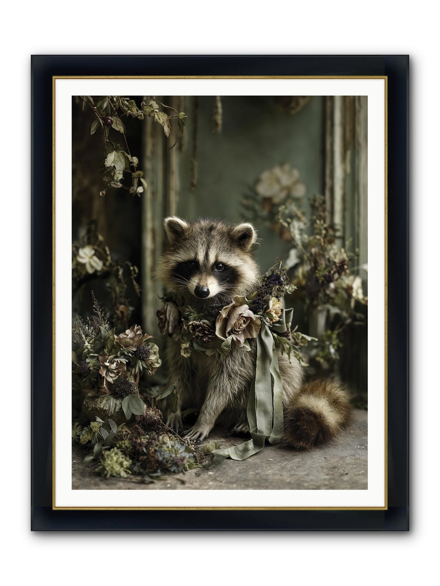 Maybelle Framed Print - Wide Black w/Gold 36x48
