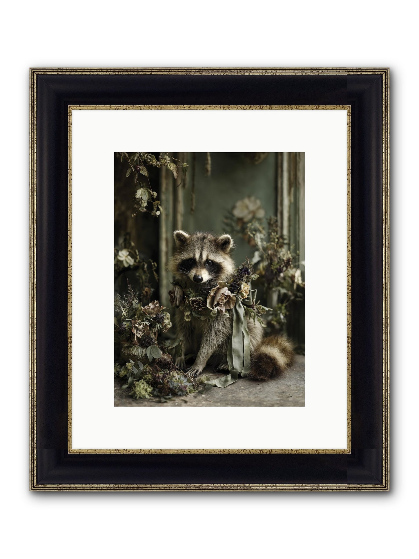 Maybelle Framed Print - Black & Gold 9x12