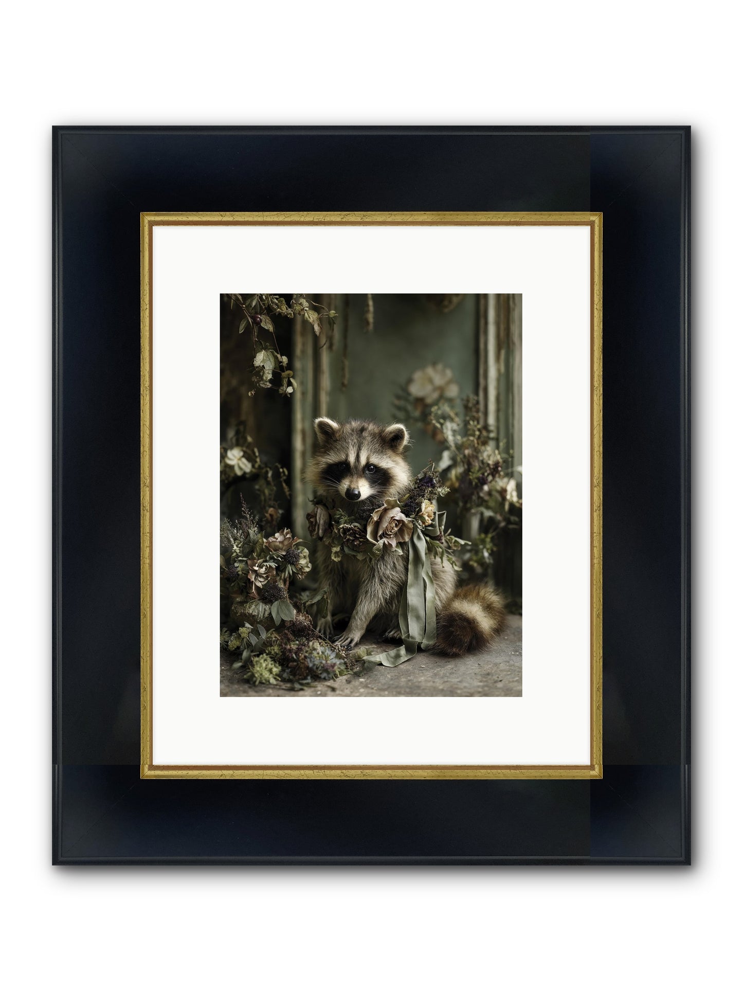 Maybelle Framed Print - Wide Black w/Gold 9x12