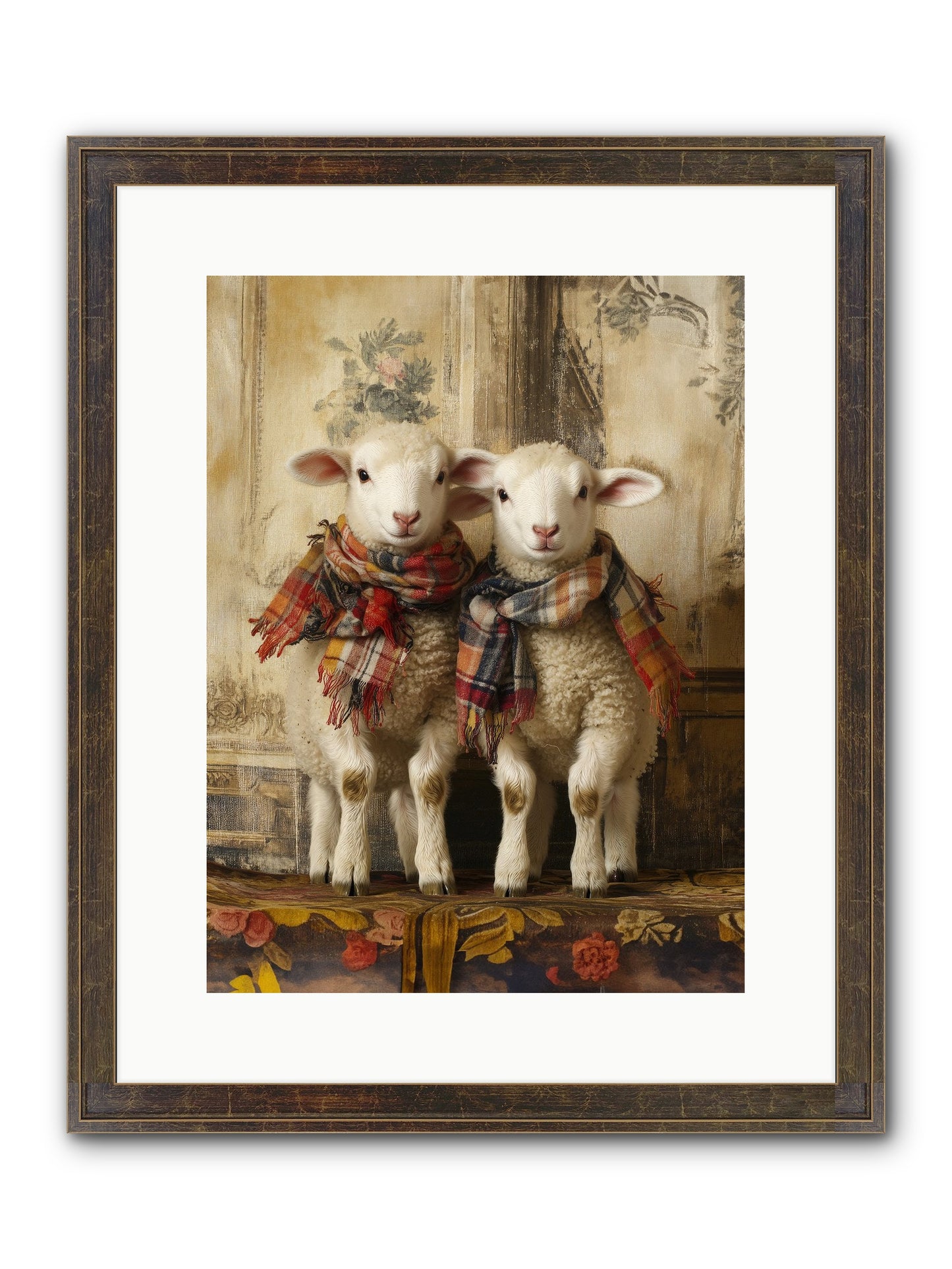 Meadow Babes Framed Print - Slimwoods Black/Gold 12x16