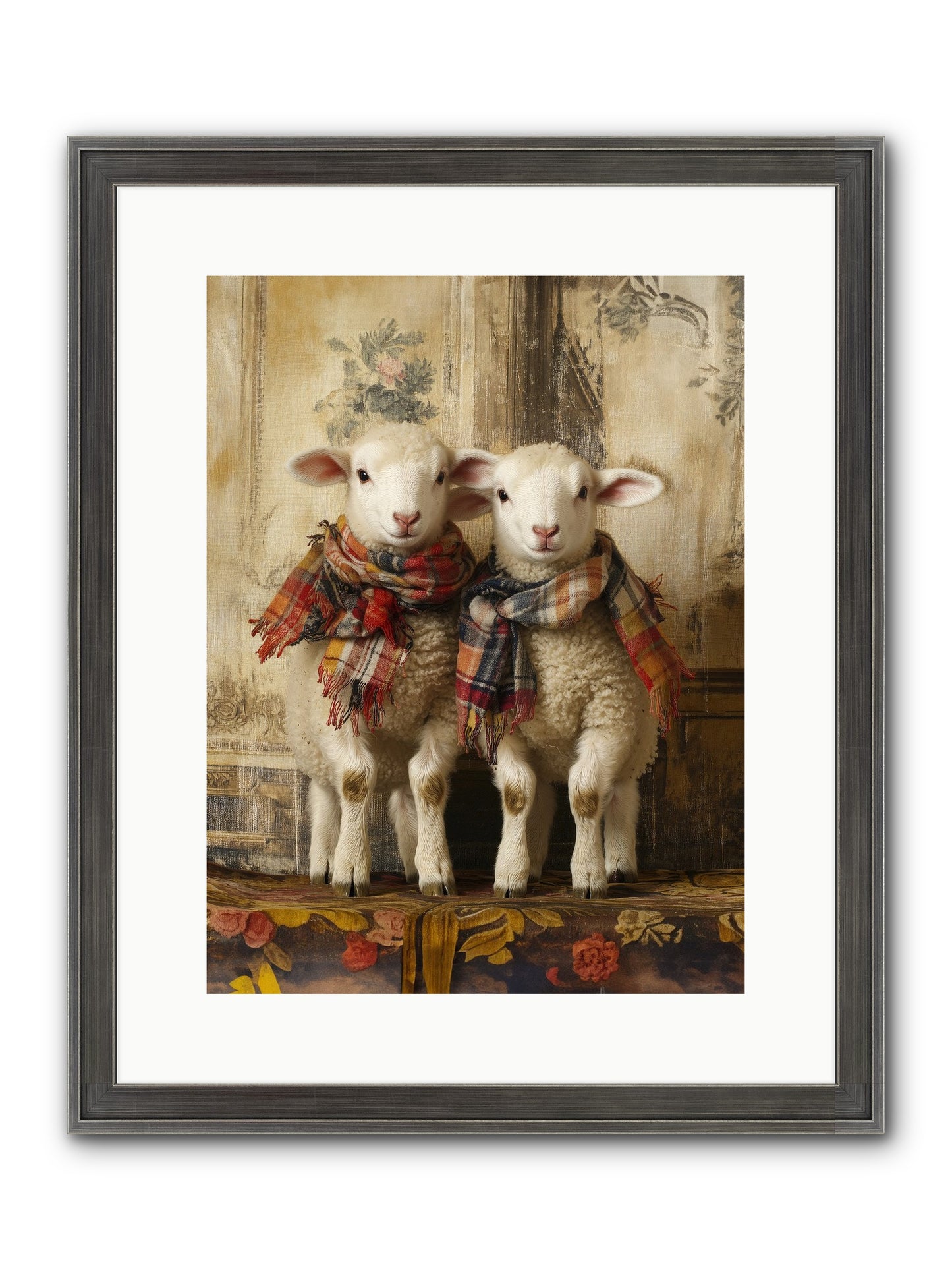 Meadow Babes Framed Print - Slimwoods Black/Silver 12x16