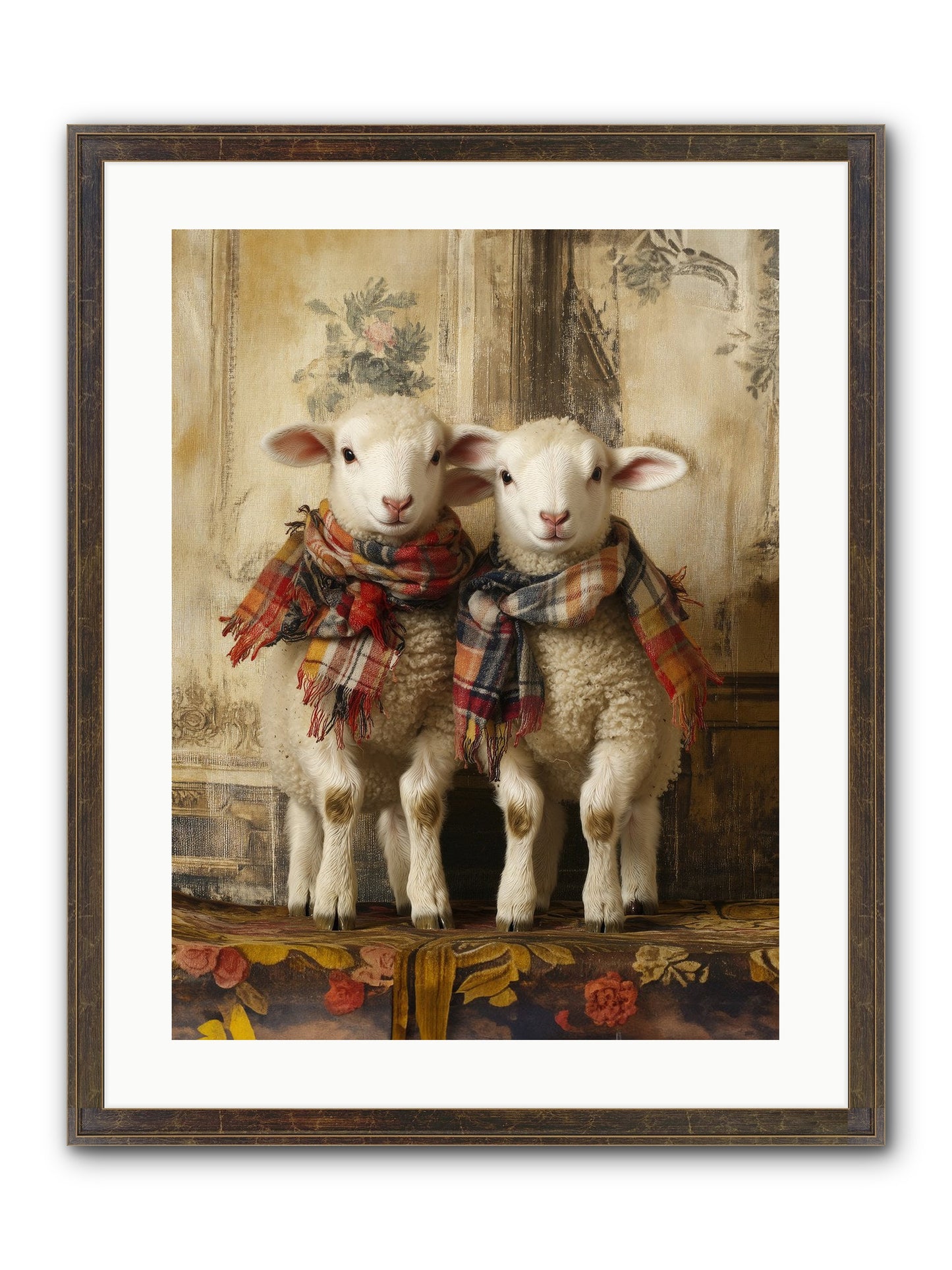 Meadow Babes Framed Print - Slimwoods Black/Gold 18x24
