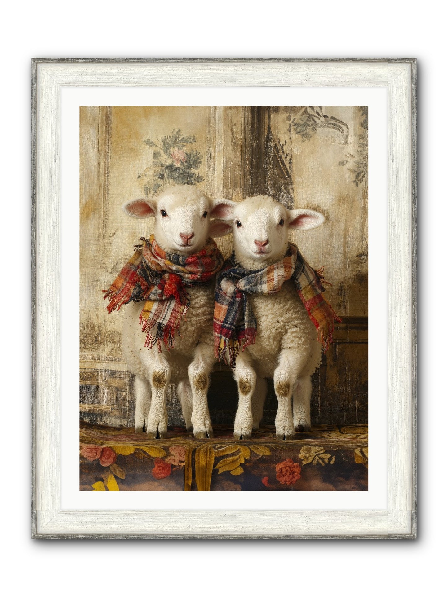 Meadow Babes Framed Print - Driftwood White 30x40