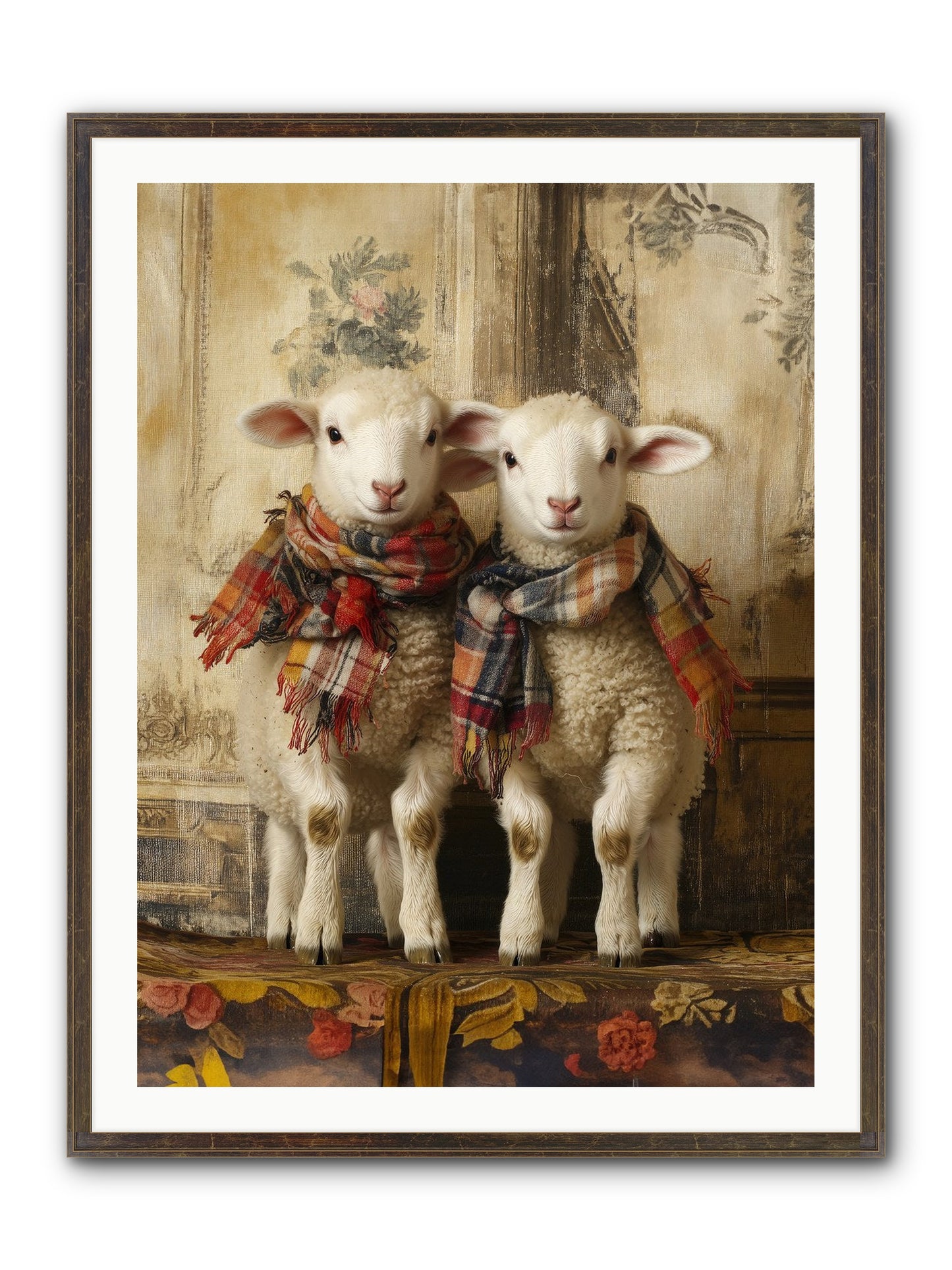 Meadow Babes Framed Print - Slimwoods Black/Gold 30x40